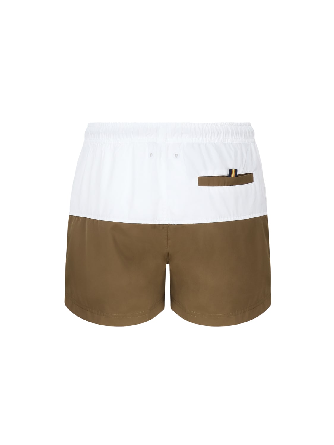 Shop K-way Leslie Nylon Swimwear In White-brown C