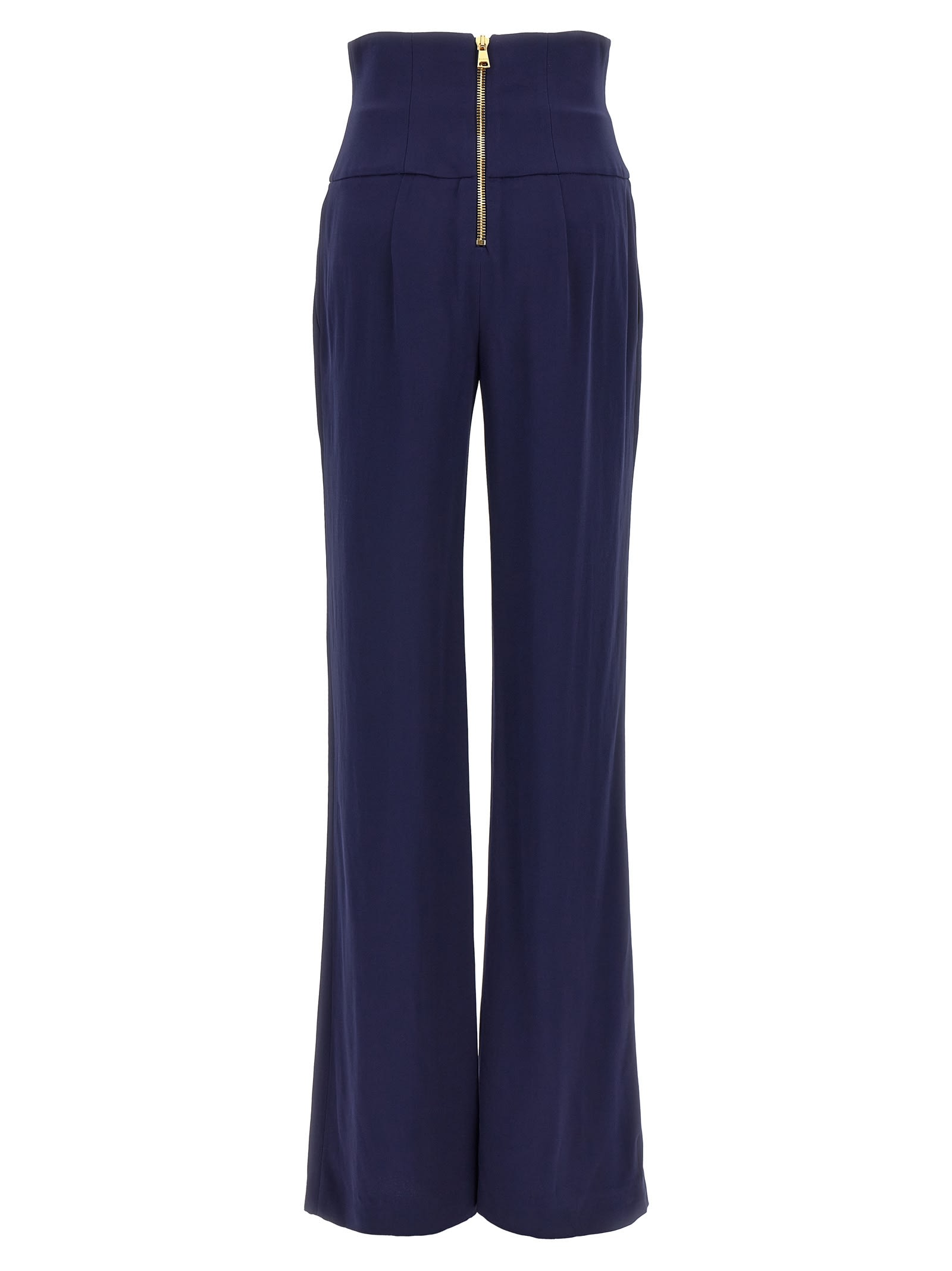 Shop Balmain Chiocciola Pants In Blue