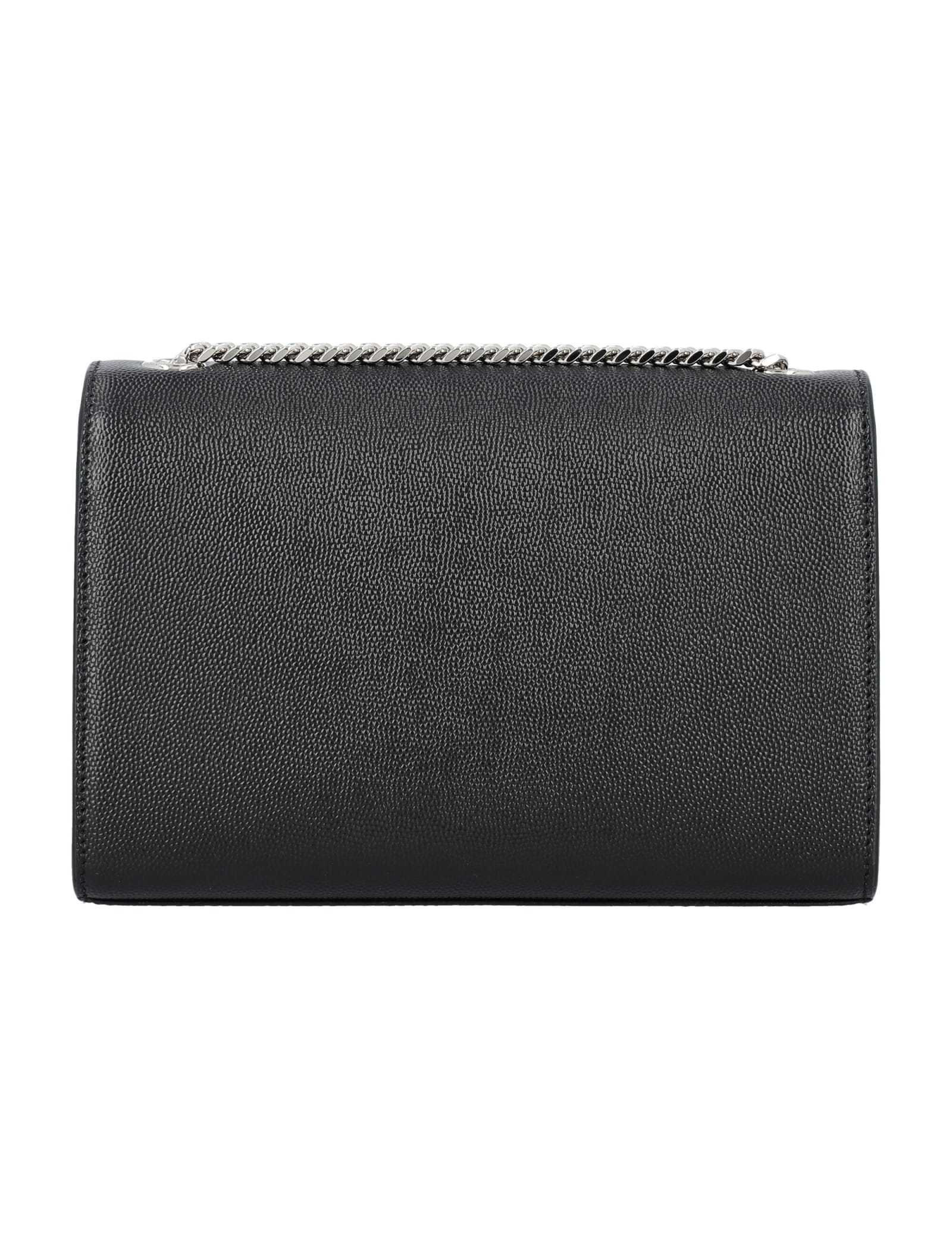 Shop Saint Laurent Kate Small Grain De Poudre Embossed Leather Bag In Black