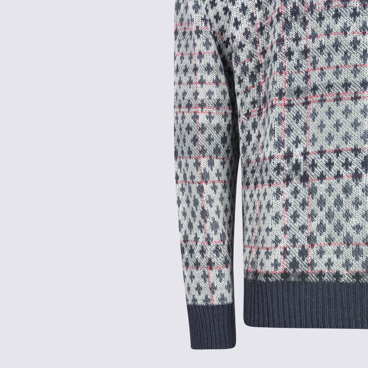 Vivienne Westwood Crew Neck Sweater With Ribbed Cuffs And Hem In Multi