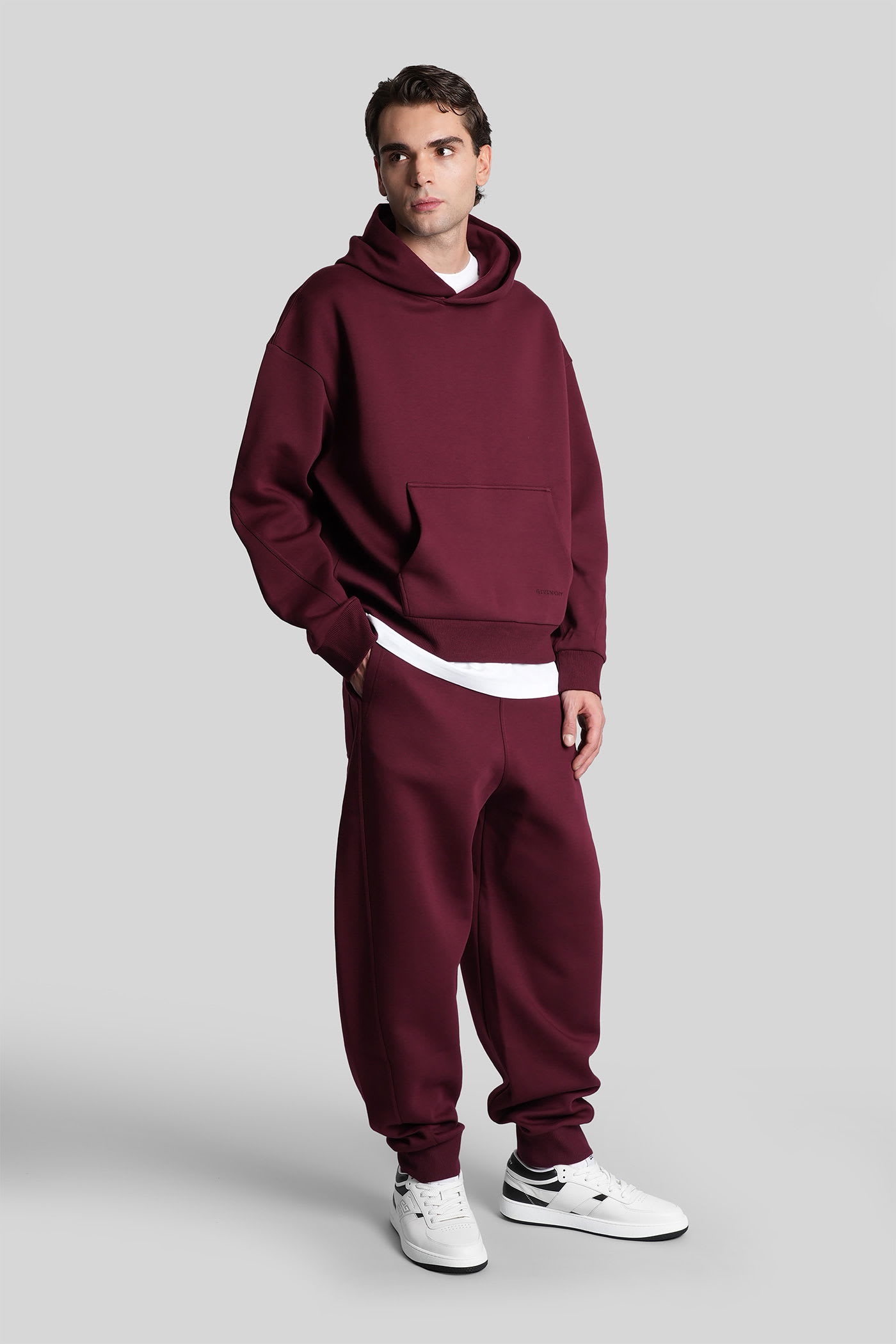 Givenchy Sweatshirt In Bordeaux Cotton In Burgundy