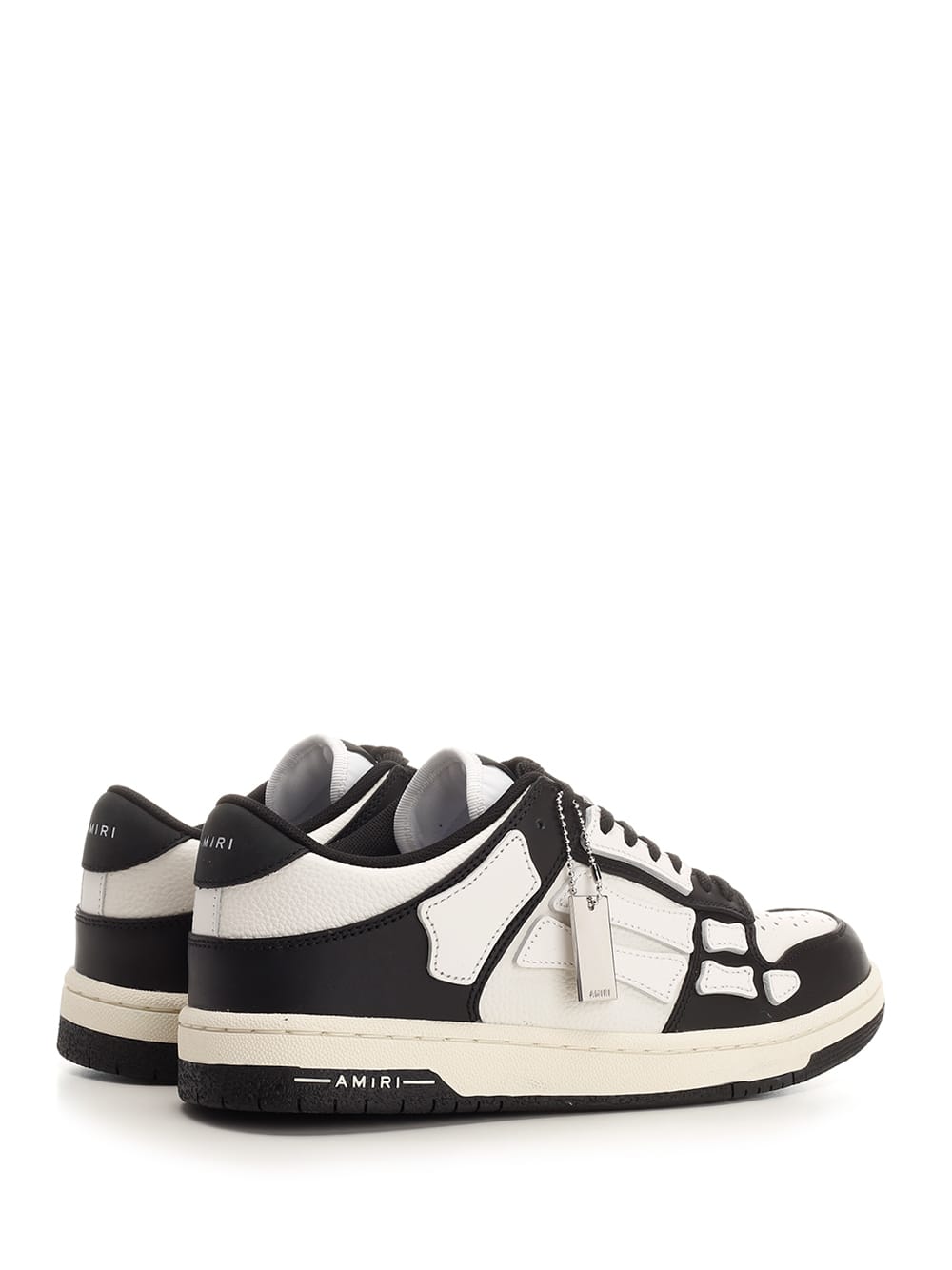 Shop Amiri Skel Low-top Sneakers In Black/white
