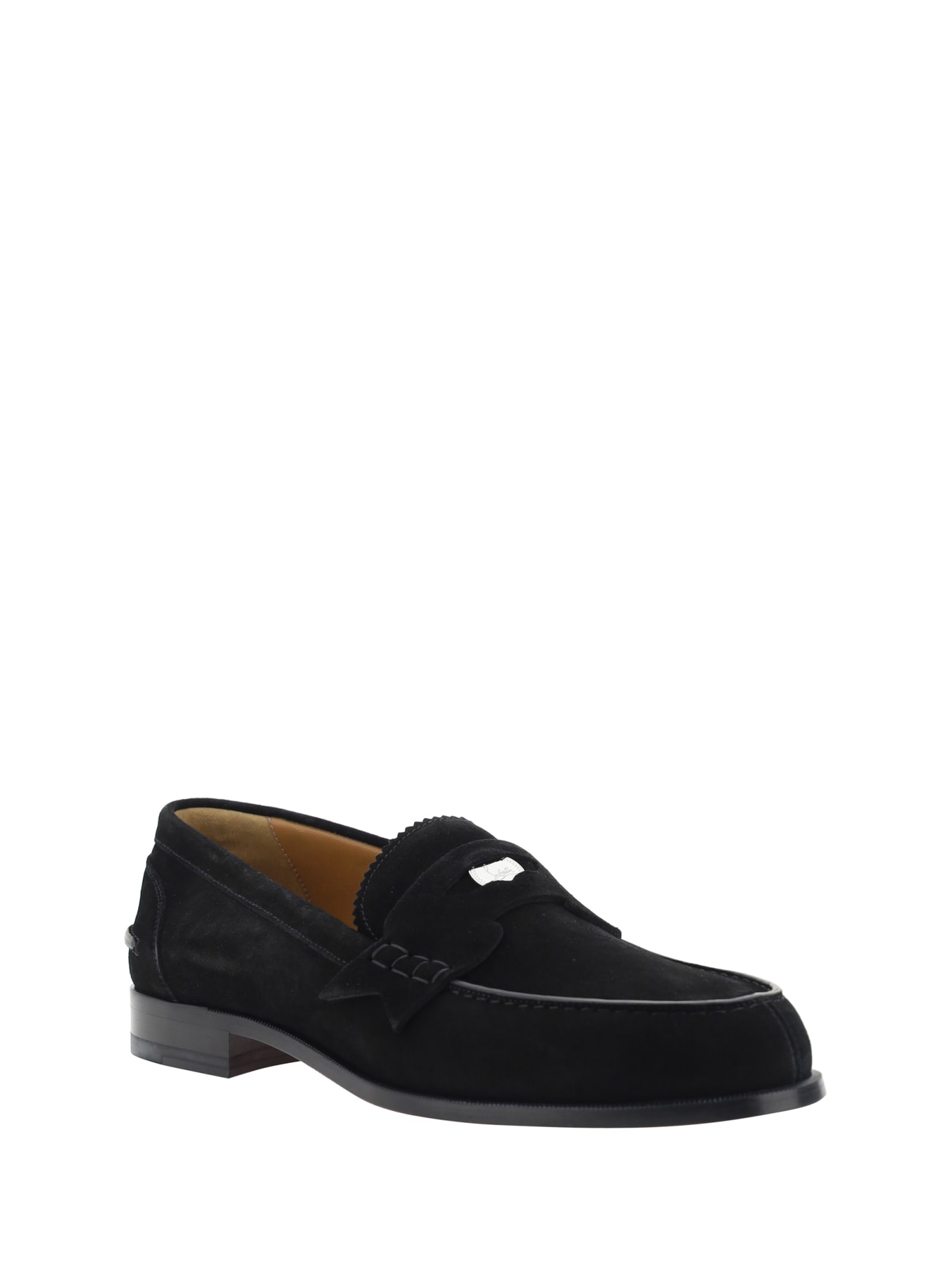 Shop Christian Louboutin Penny Loafers In Black