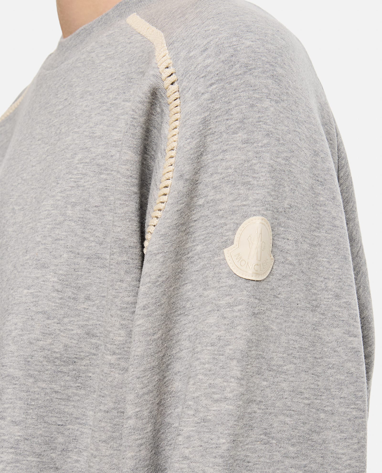 Moncler Sweatshirt With Logo In Grey