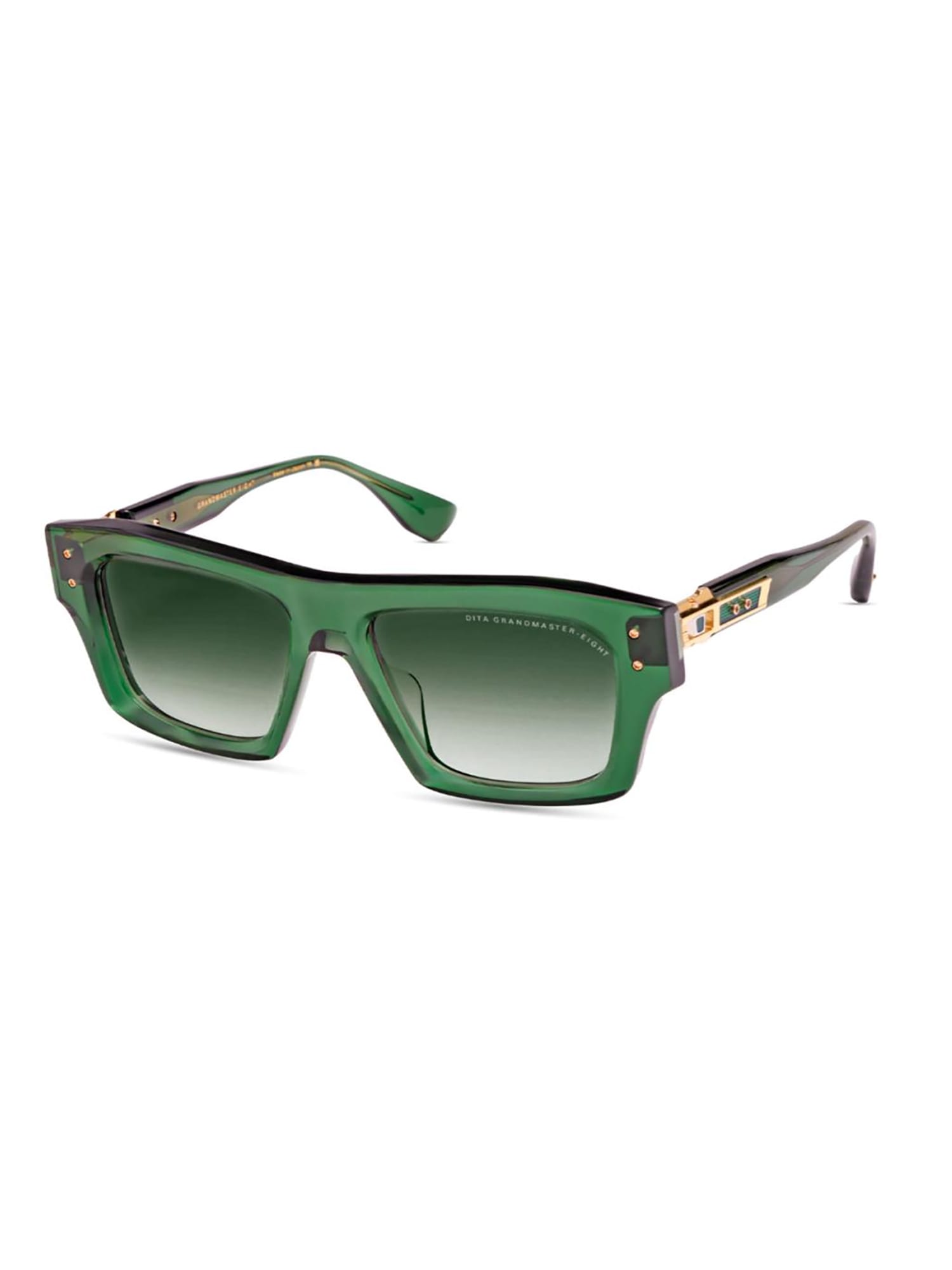 Shop Dita Dts458/a/02 Grandmaster/eight Sunglasses In Crystal Pine_yellow Gold