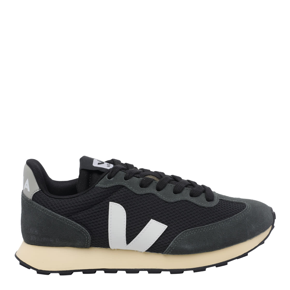 Veja Woman Sneakers Lead Size 5 Textile Fibers In Black