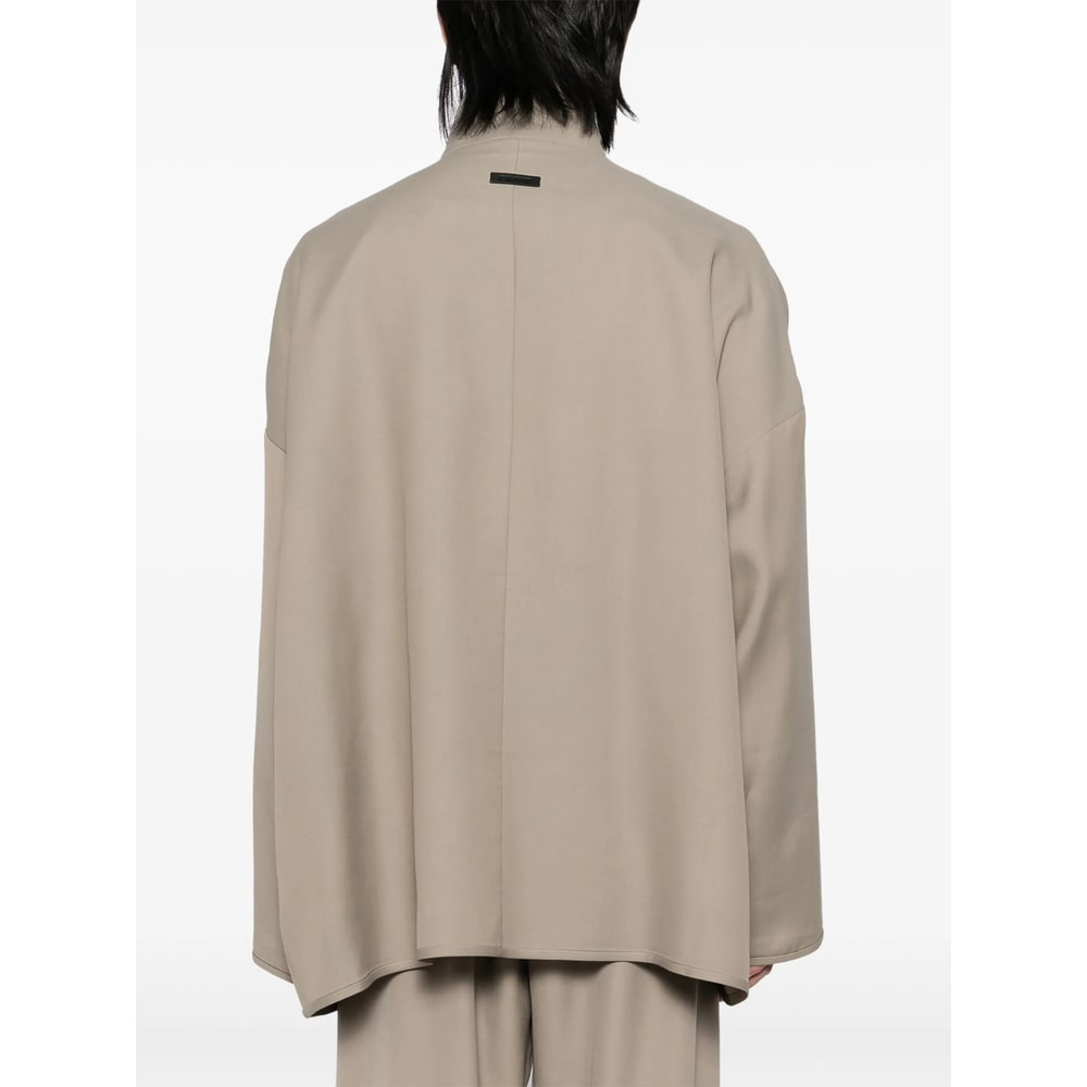 Fear Of God Virgin Wool-blend High-neck Jacket In Neutral