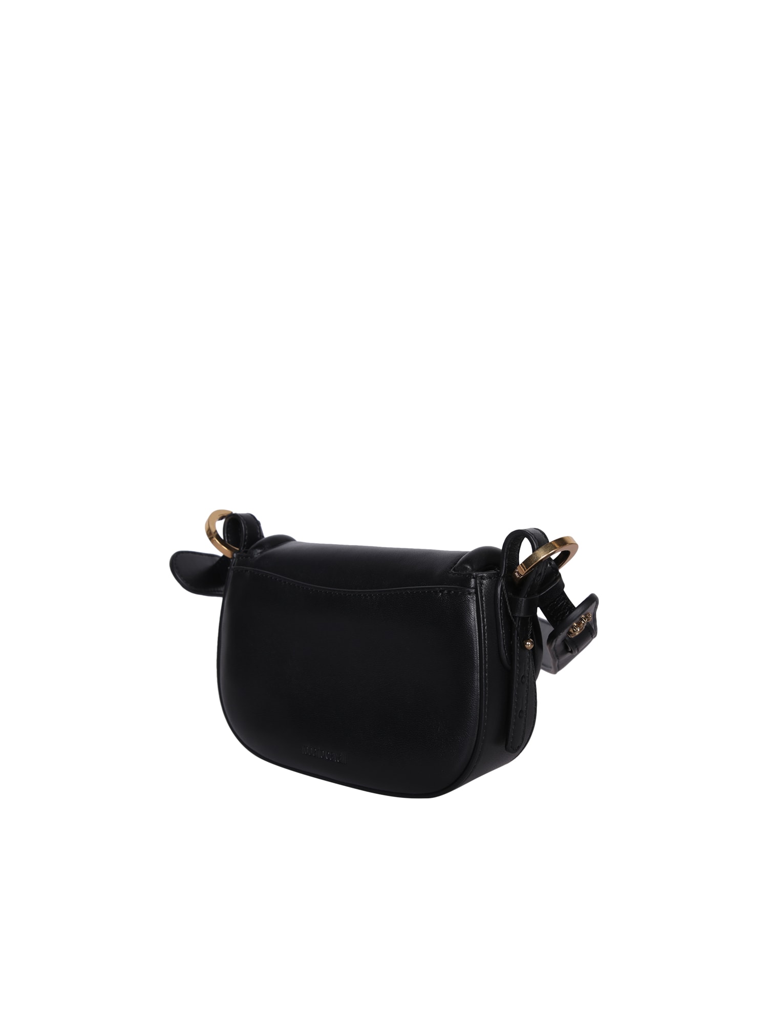 Shop Roberto Cavalli Black Leather Shoulder Bag