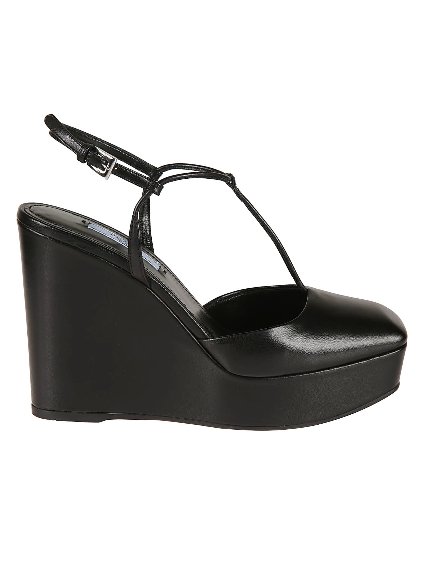 Buy Prada Classic Wedge Sandals online, shop Prada shoes with free shipping