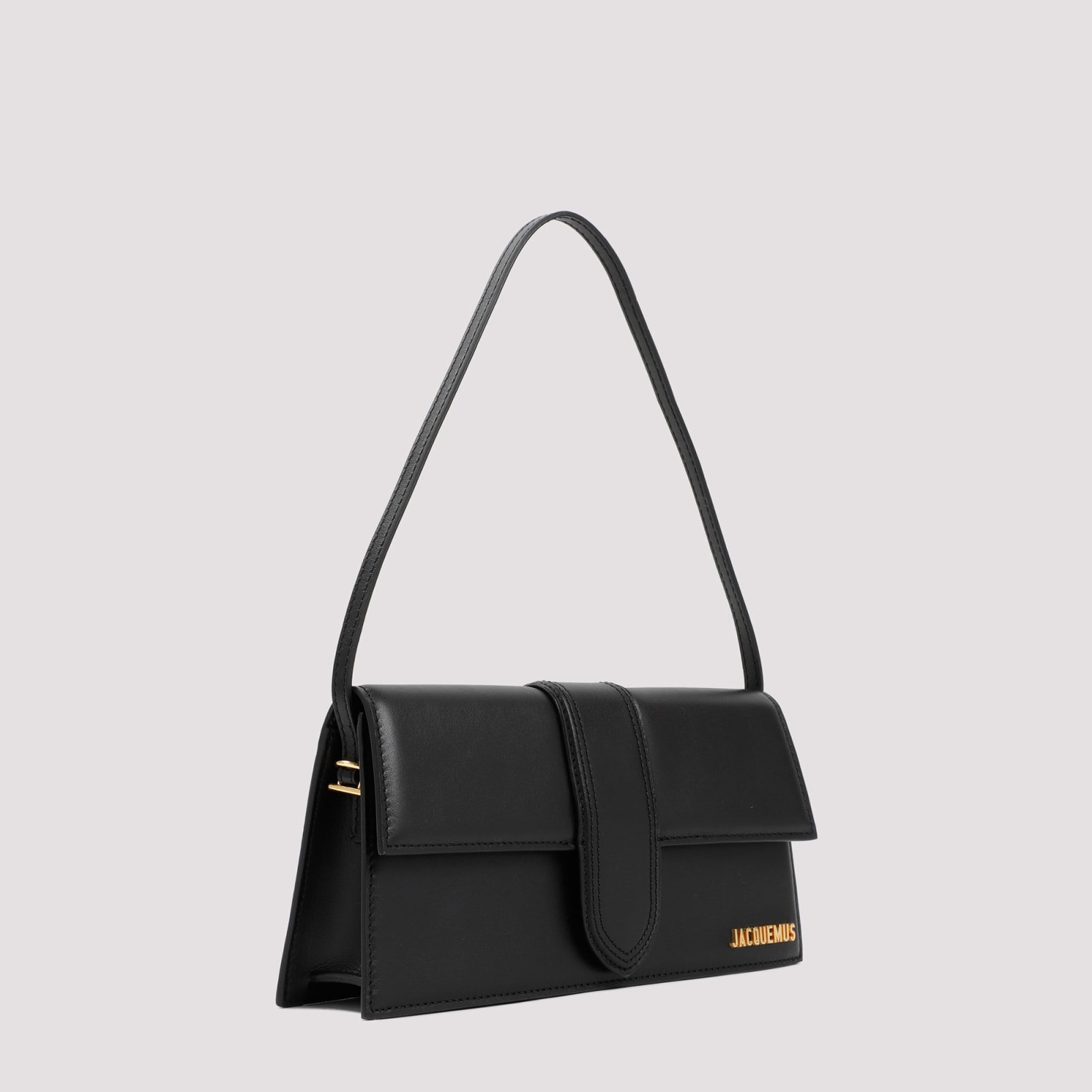 Jacquemus Le Bambino Small Leather Shoulder Bag In Black