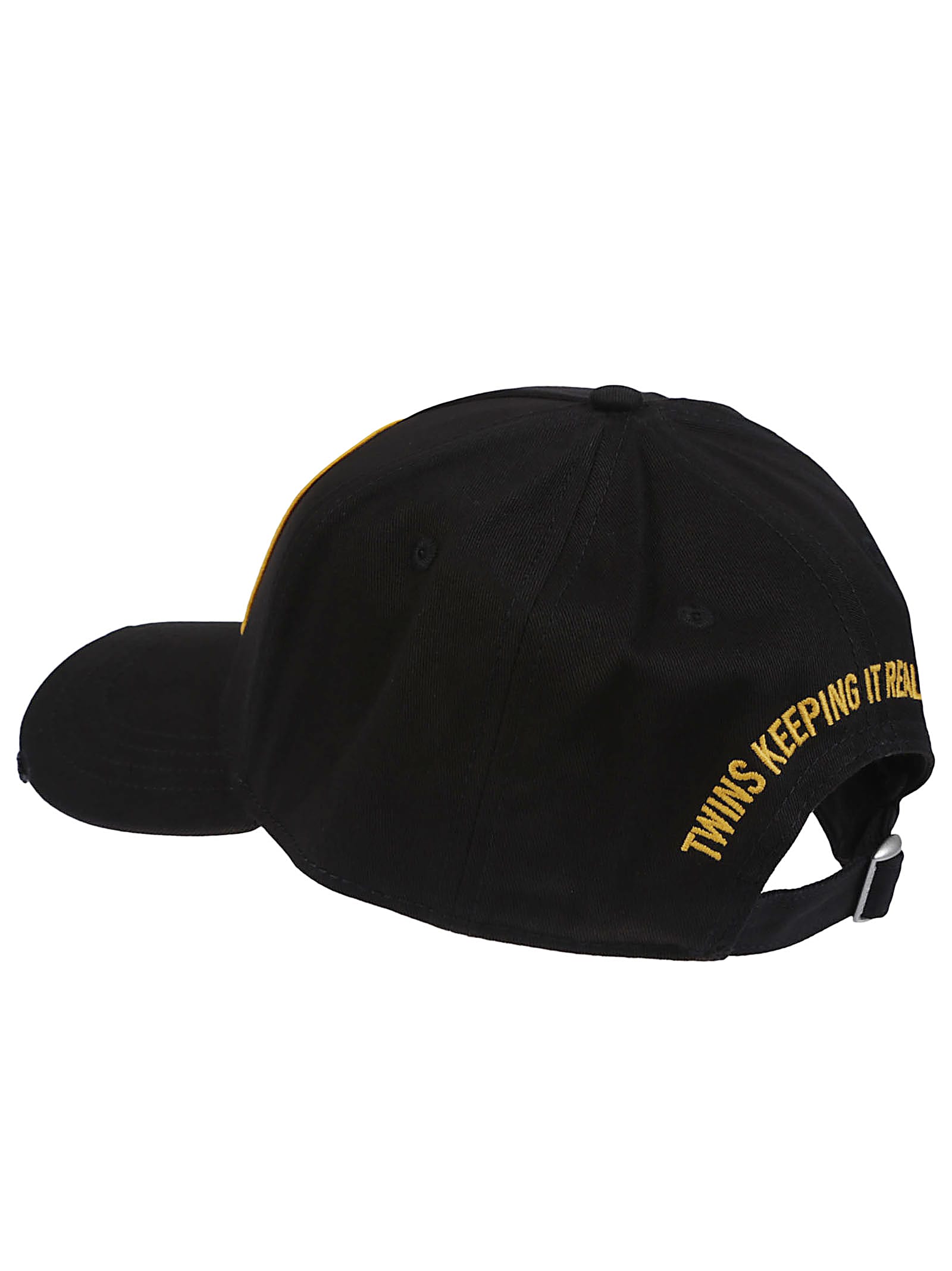 Dsquared2 Embroidered Logo Cotton Cap In Black