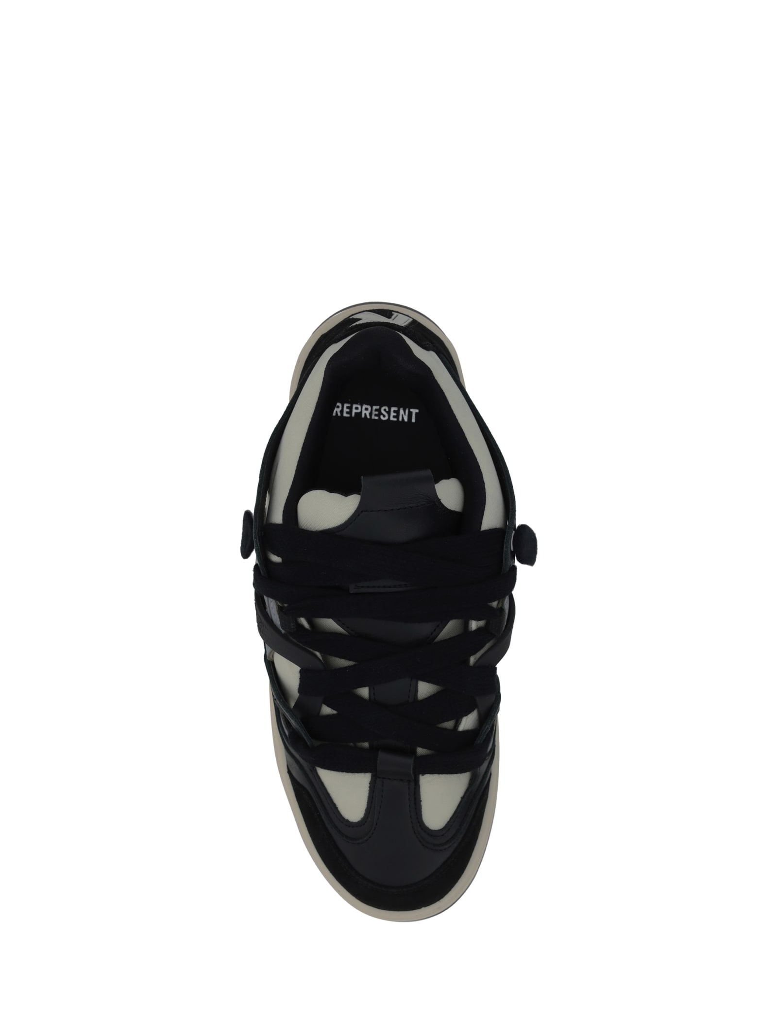 Shop Represent Bully Sneakers In Black/vintage White