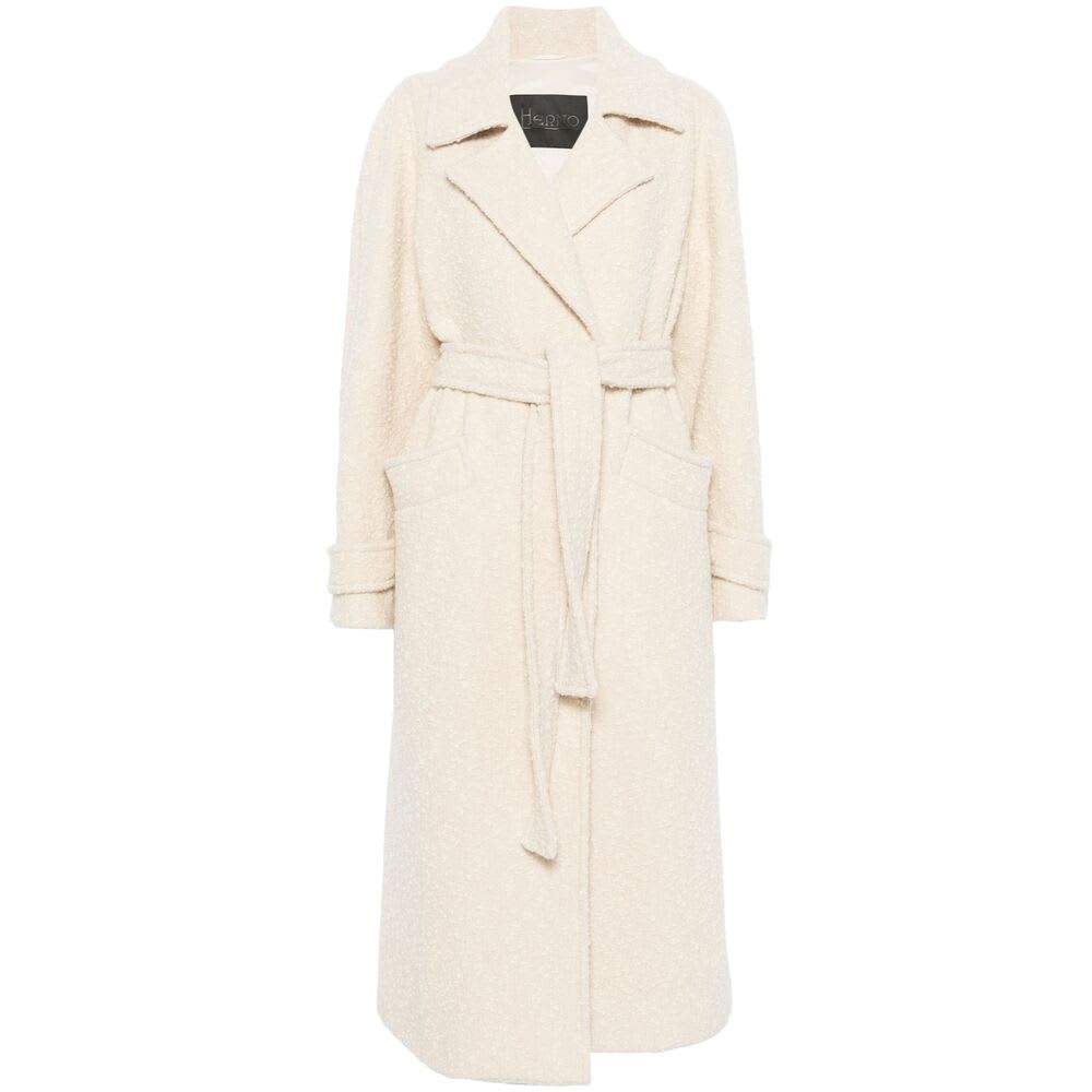 Herno Coat In Neutral