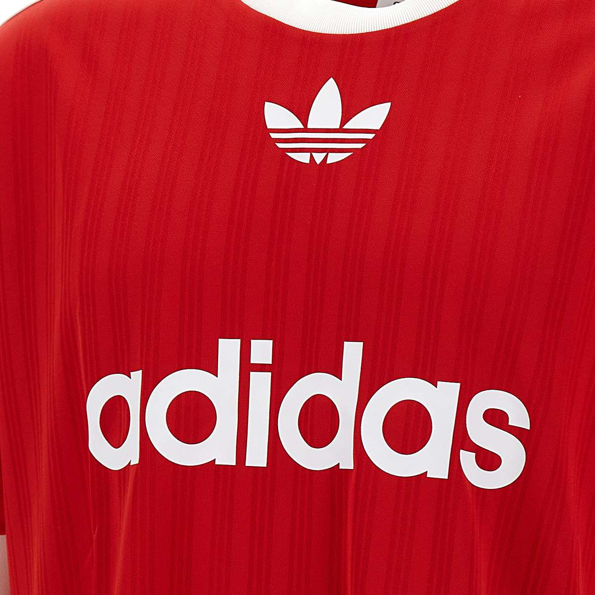 Shop Adidas Originals Adicolor Jacquard Fabric T-shirt In Red