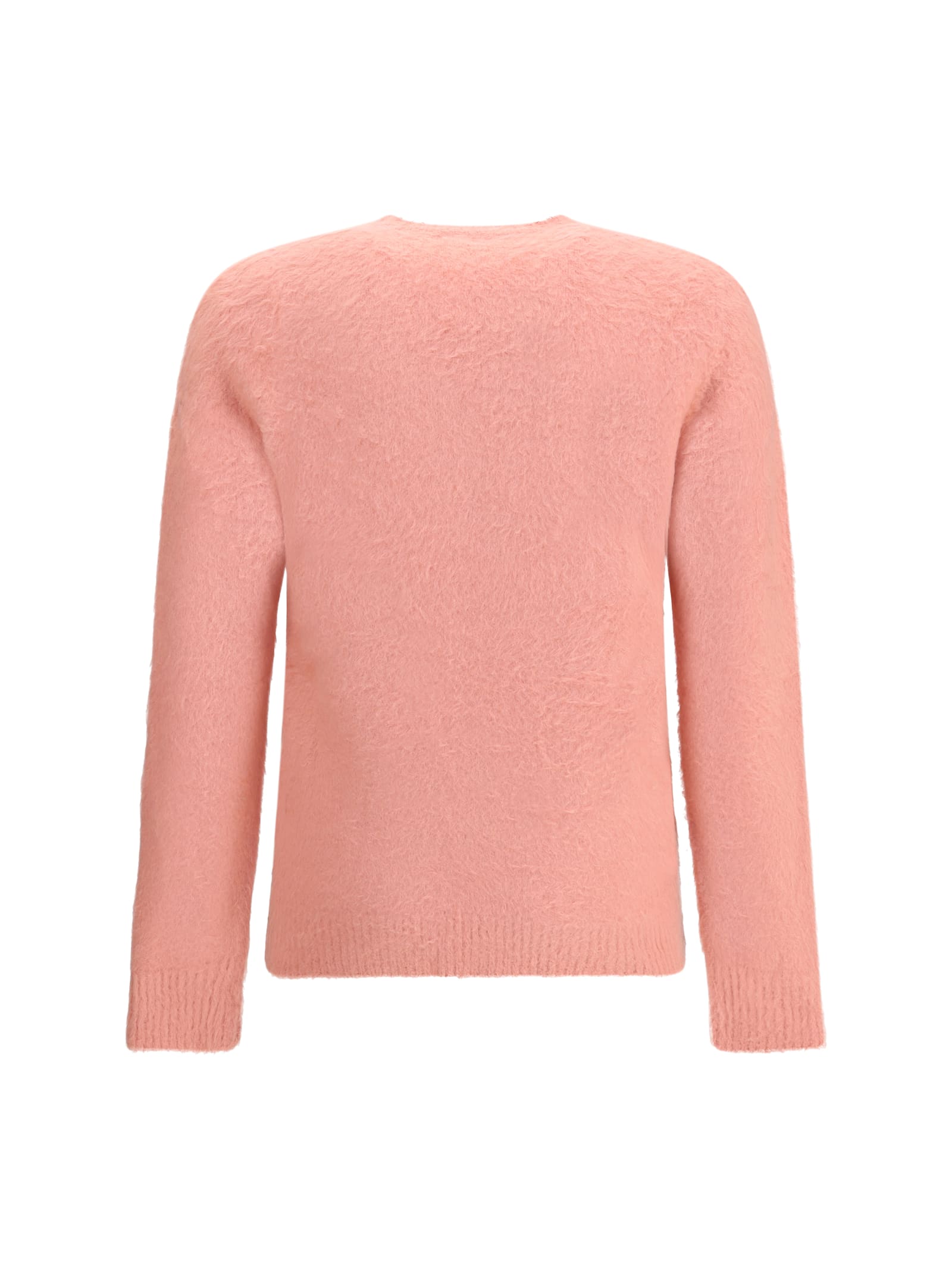 Roberto Collina Long Sleeves Pressed Gauze Round Neck Sweater Clothing In Pink