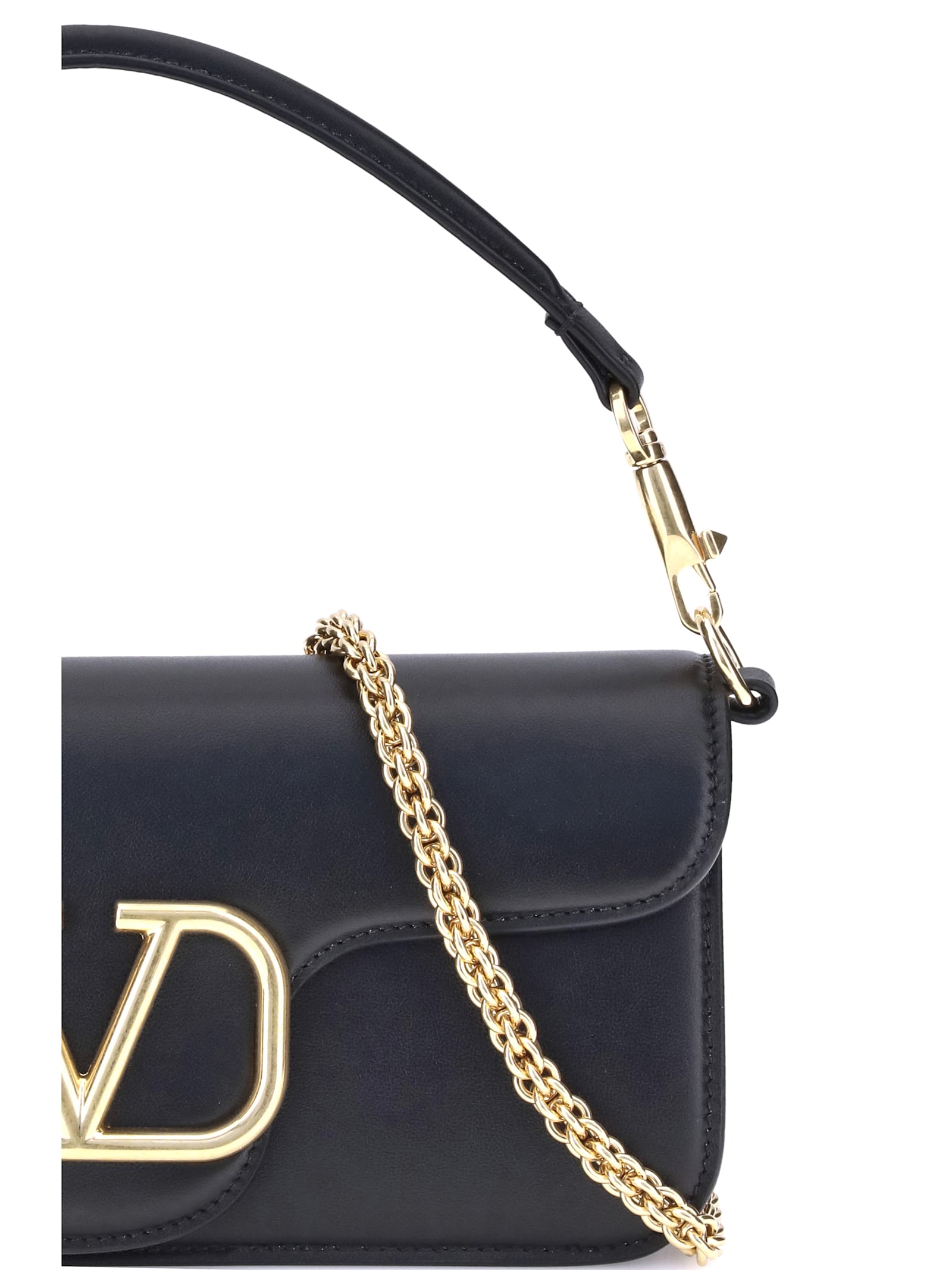 Valentino Vlogo Plaque Chained Shoulder Bag