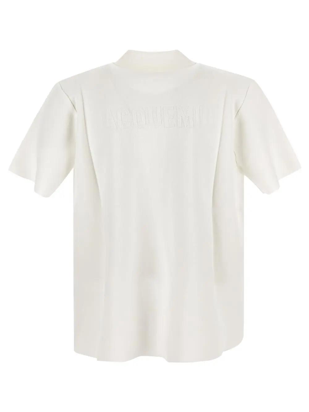 Shop Jacquemus Le Polo Maille In White
