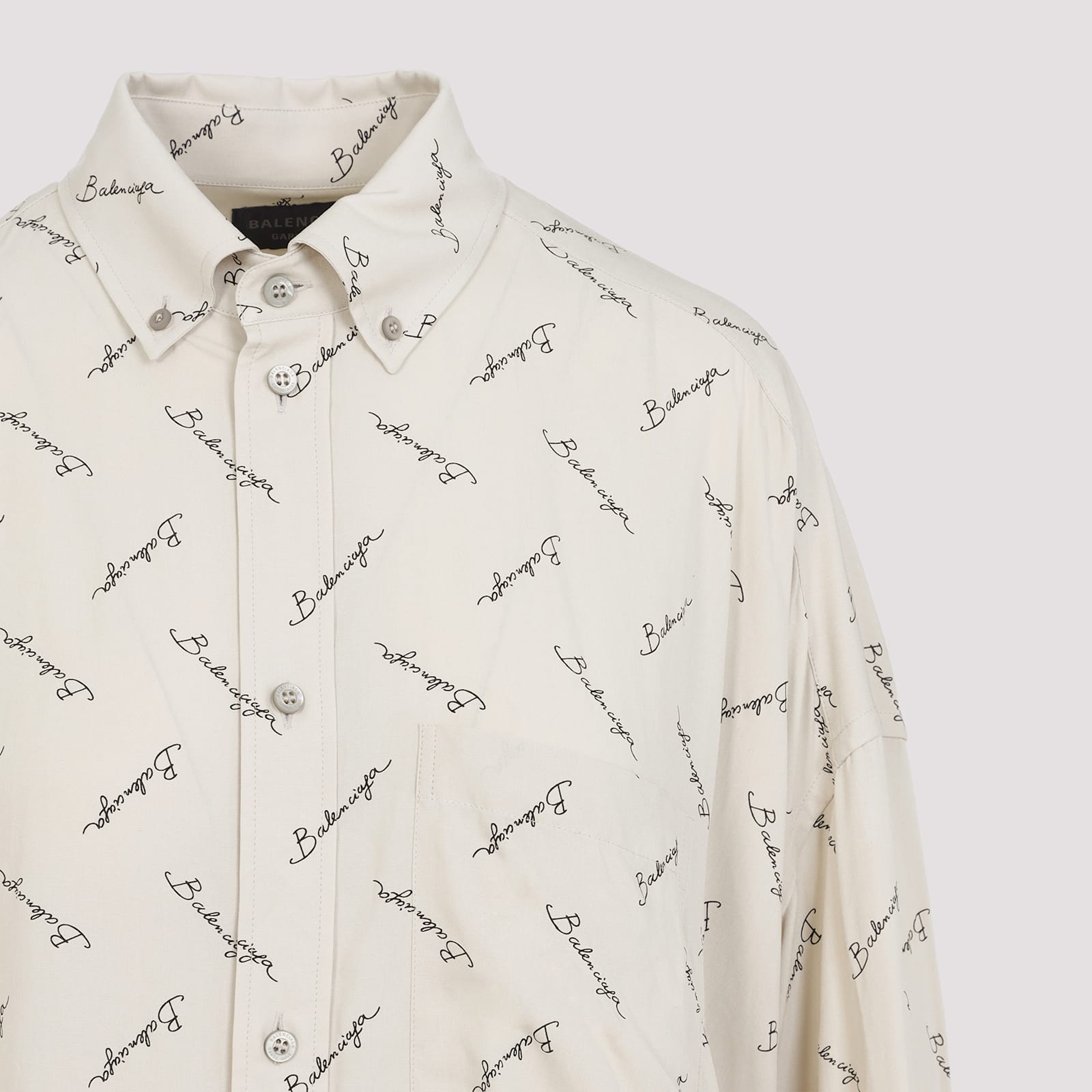Balenciaga Beige Viscose Shirt In Neutral