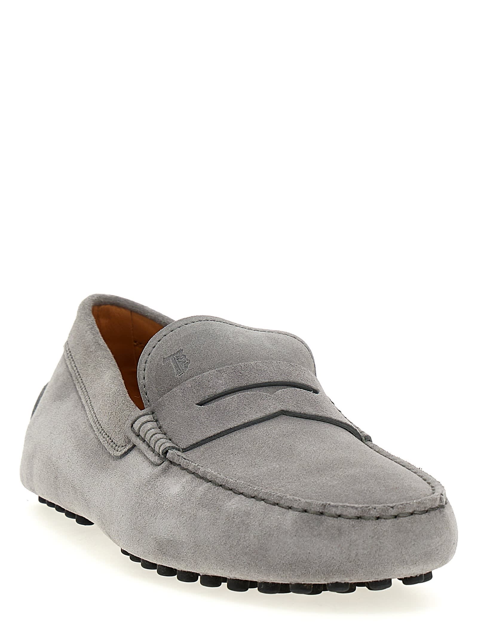 Tod's Bubble Penny Strap Loafers In Gray