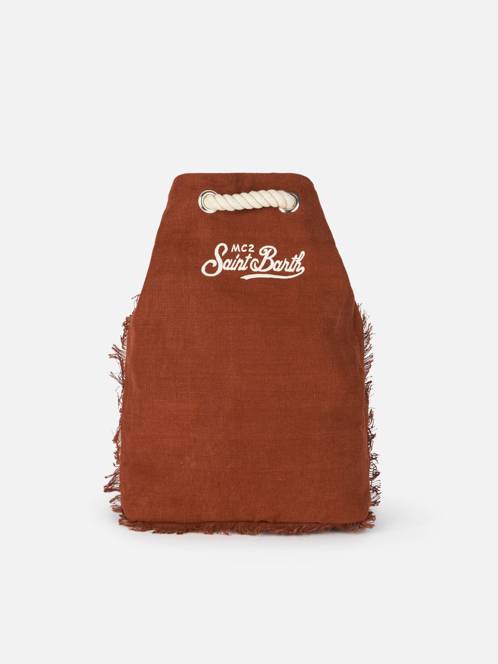 MC2 Saint Barth Brown Boat Linen Backpack