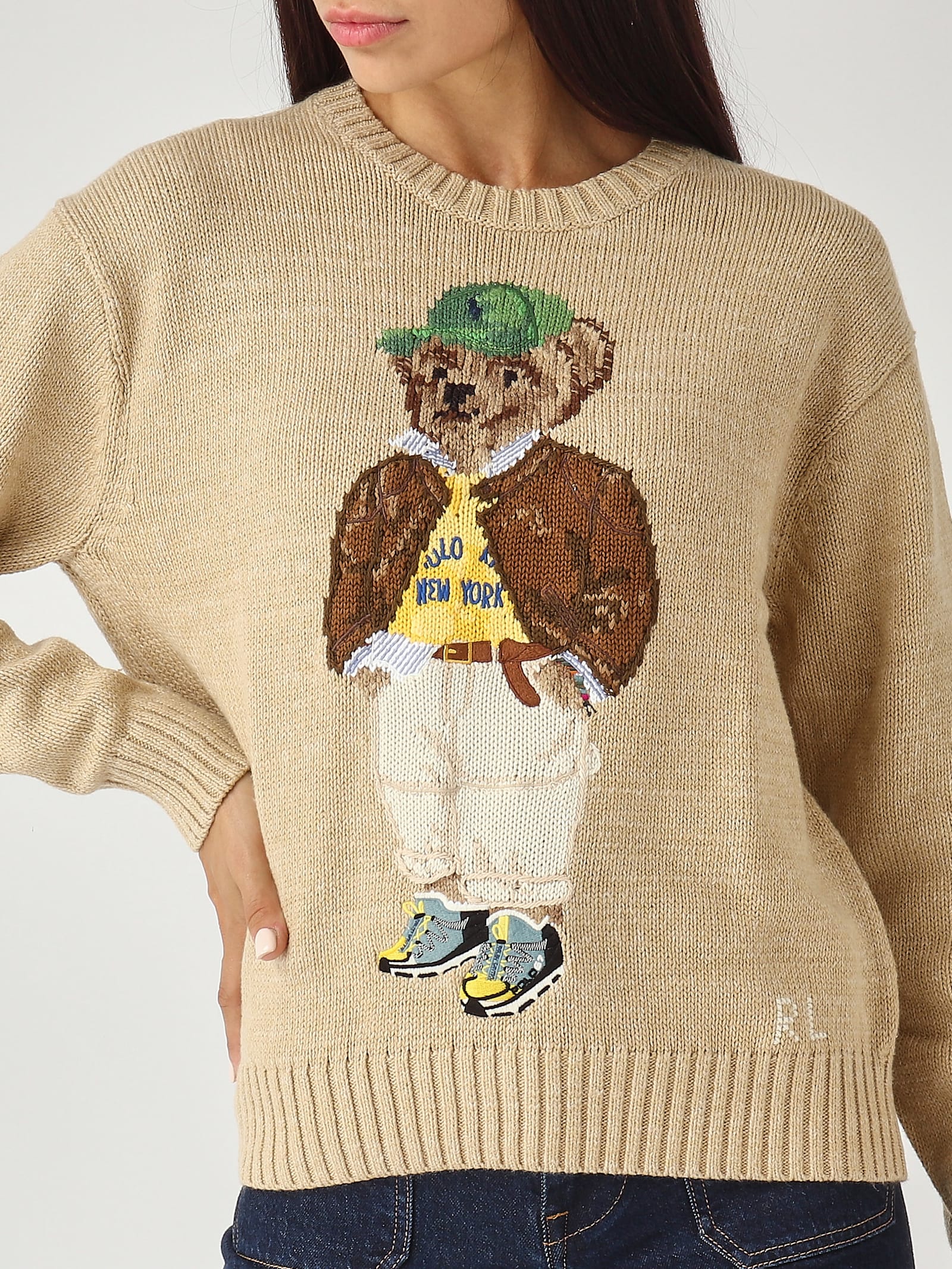 Polo Ralph Lauren Maglia Polo Bear In Cotone A Girocollo Sweater