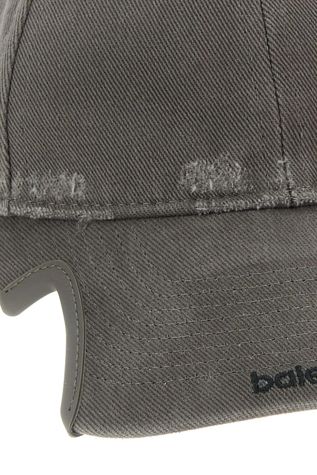 Shop Balenciaga Dark Grey Drill Baseball Cap