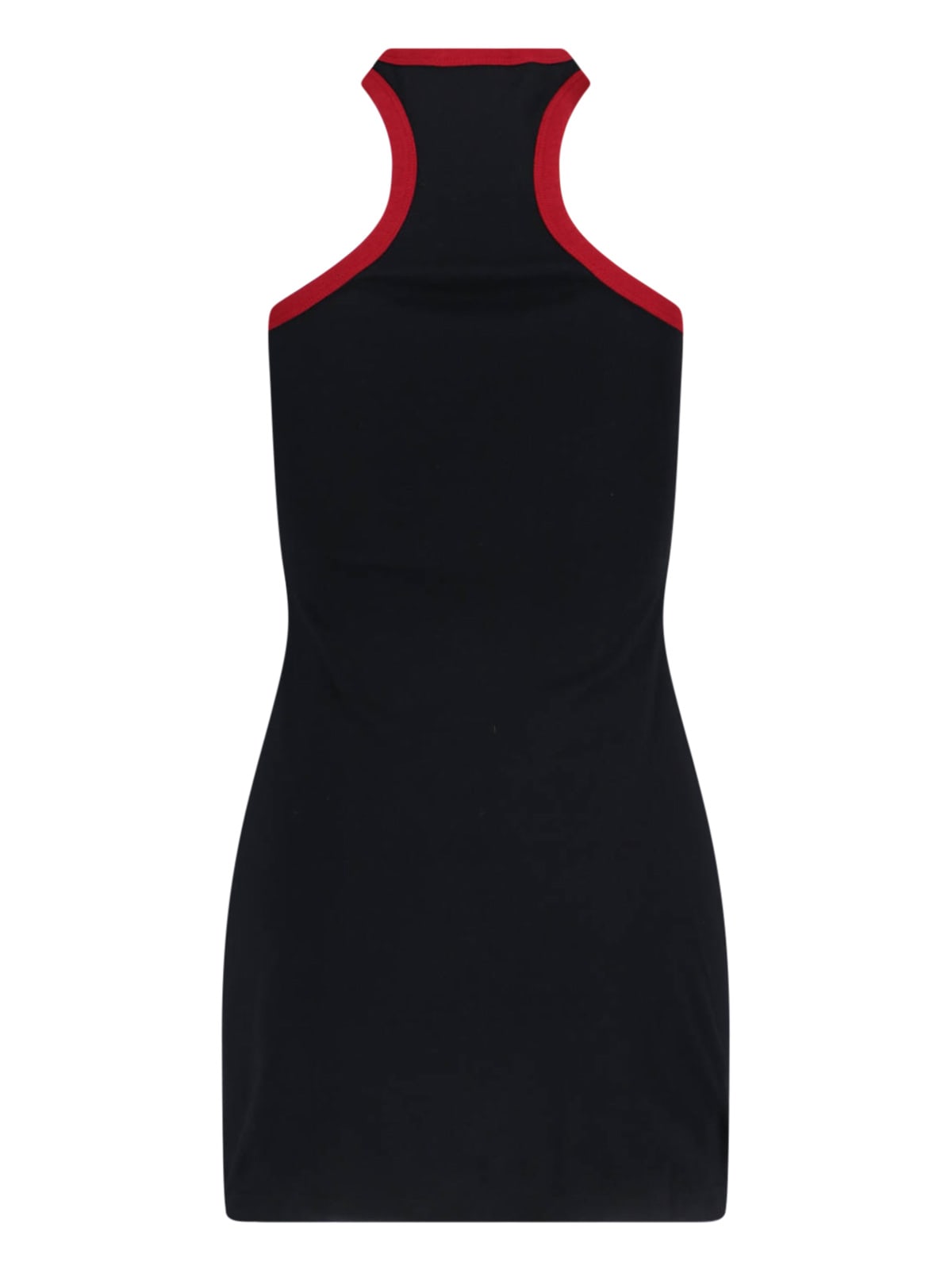 Courrèges Courreges Black Cotton Mini Dress In Blackruby
