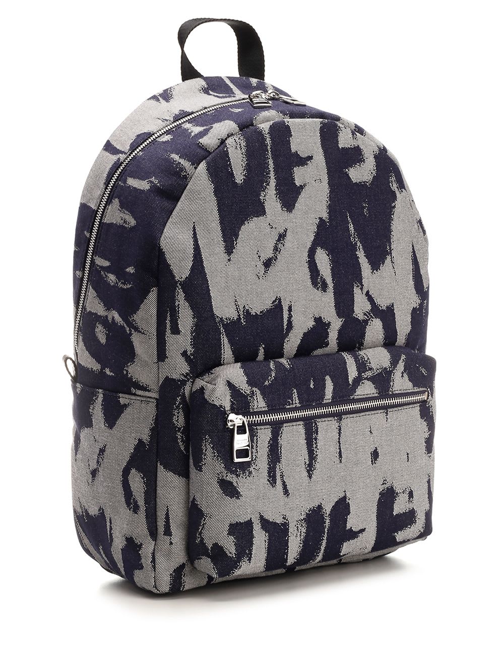 Shop Alexander Mcqueen Mcqueen Graffiti Backpack In Blue