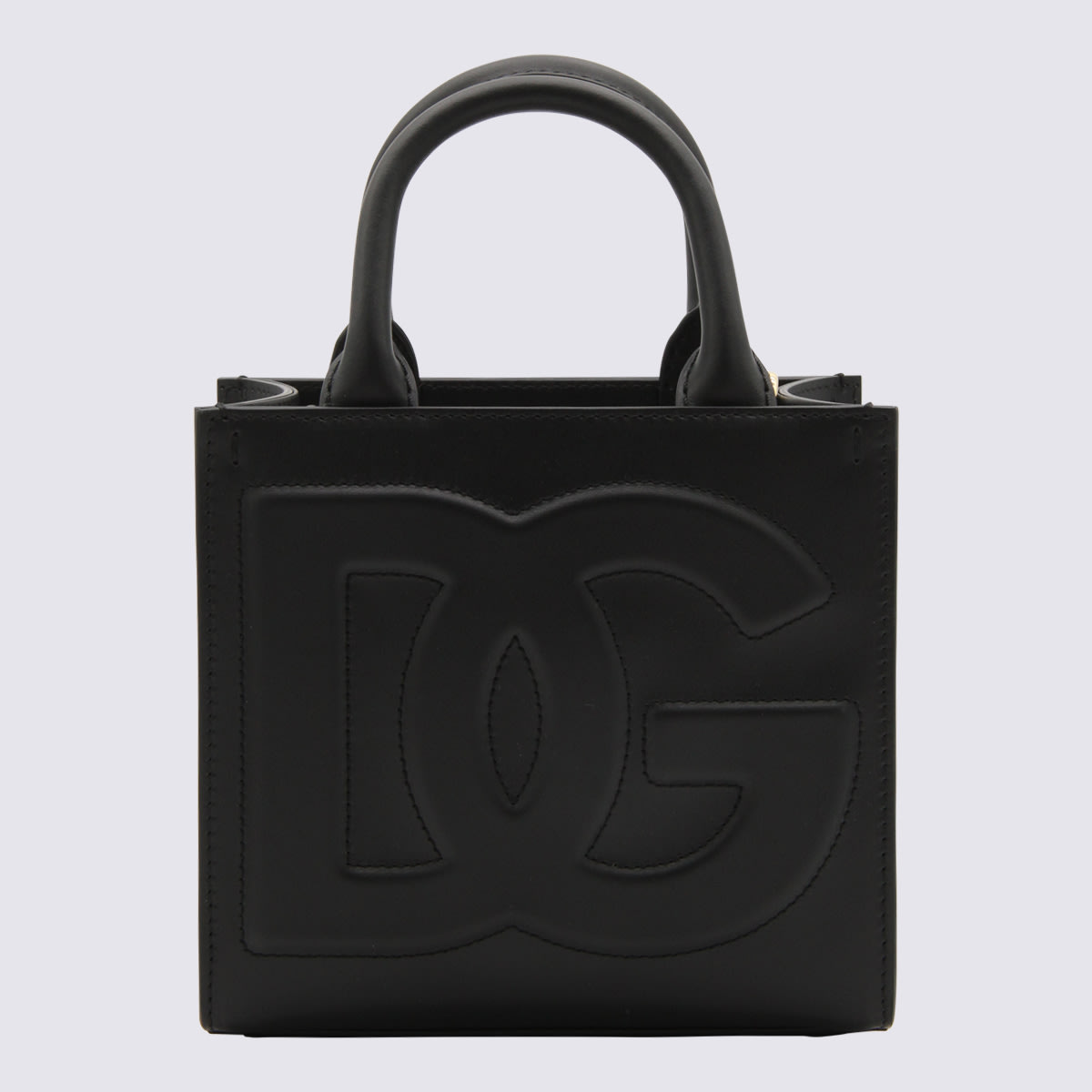 Shop Dolce & Gabbana Black Leather Daily Handle Bag