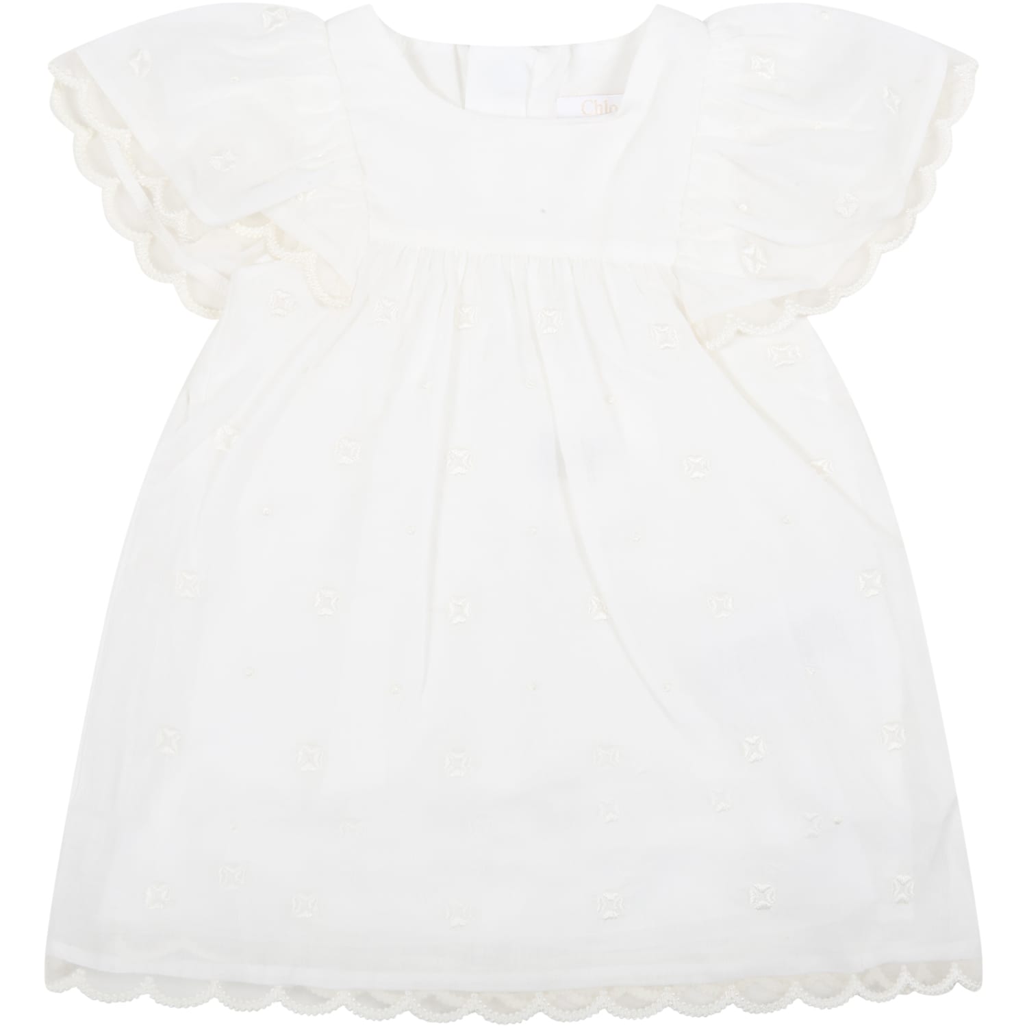 Chloé White Dress For Baby Girl
