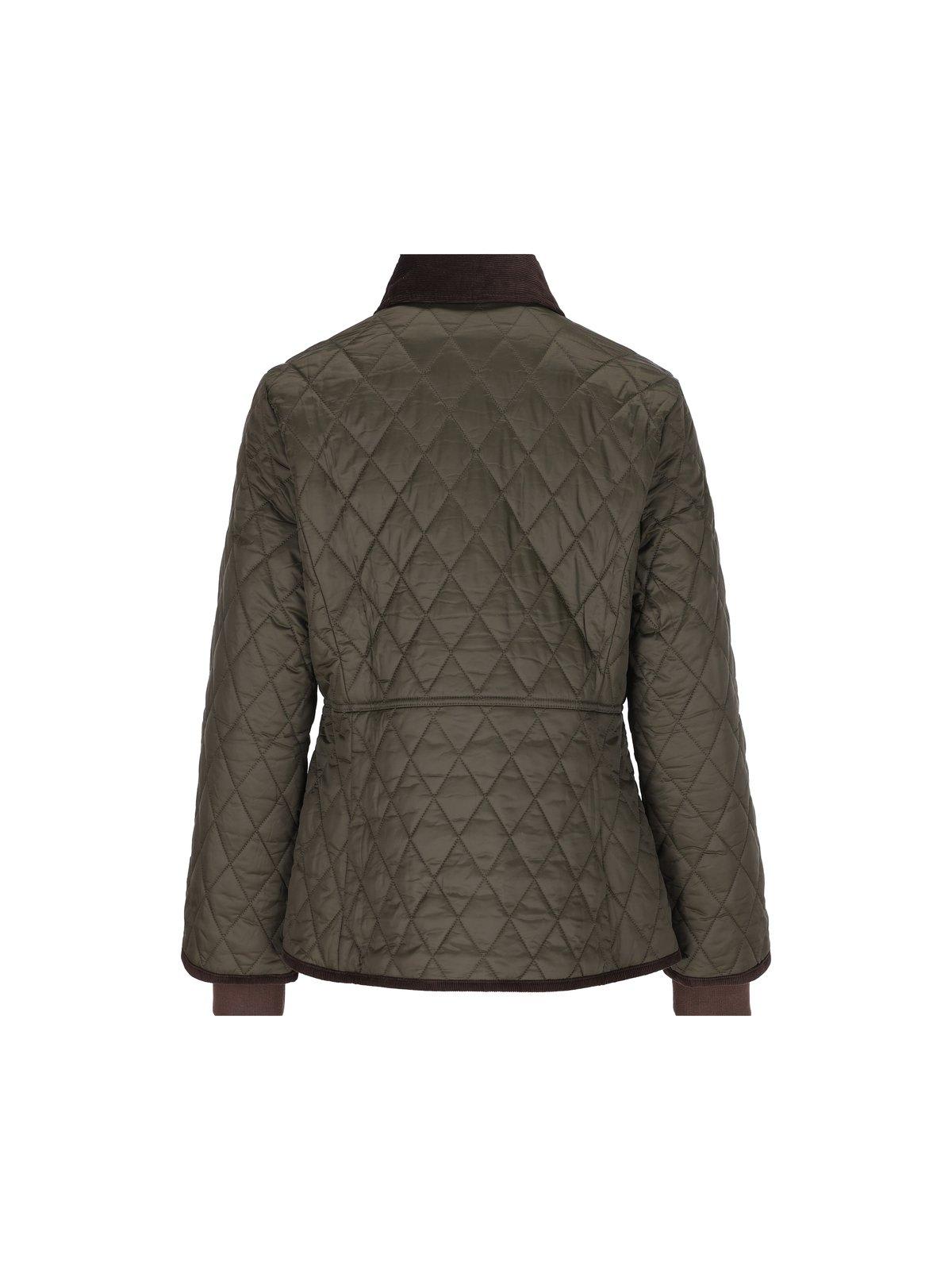 Barbour Fitted Beadnell Quilt Jacket In Green