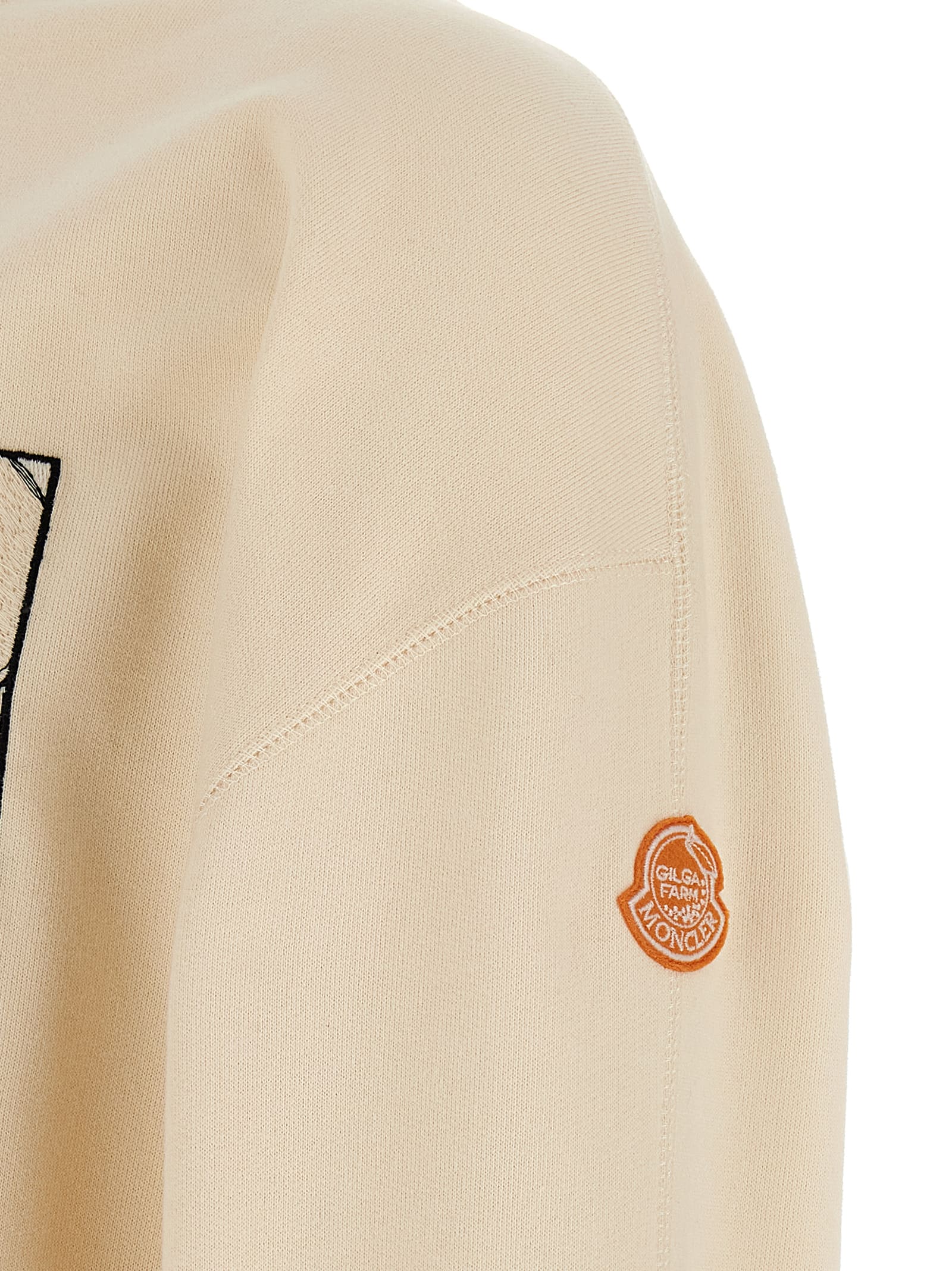 Moncler Genius Moncler X Gilga Farm By Donald Glover Cotton Sweatshirt In Neutral