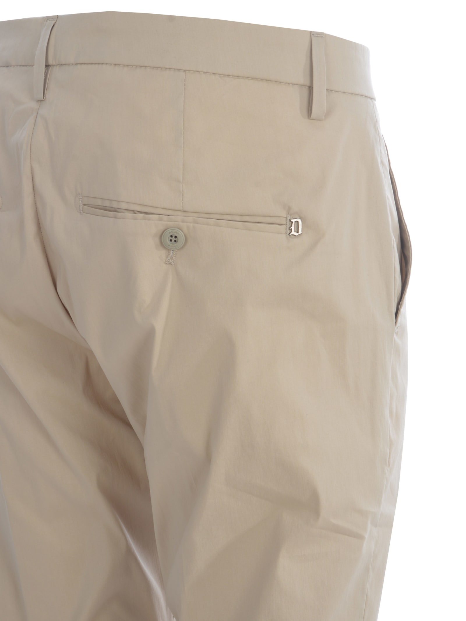 Shop Dondup Trousers  Gaubert In Cotton Blend In Beige