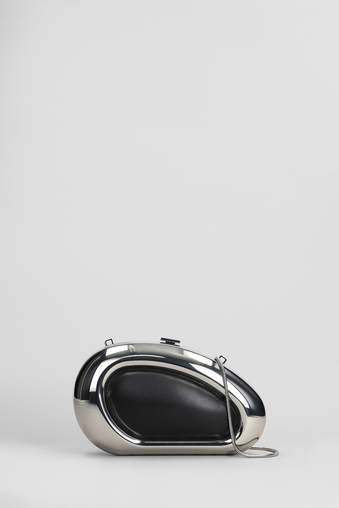 Simkhai Luna Clutch In Silver Metal Alloy