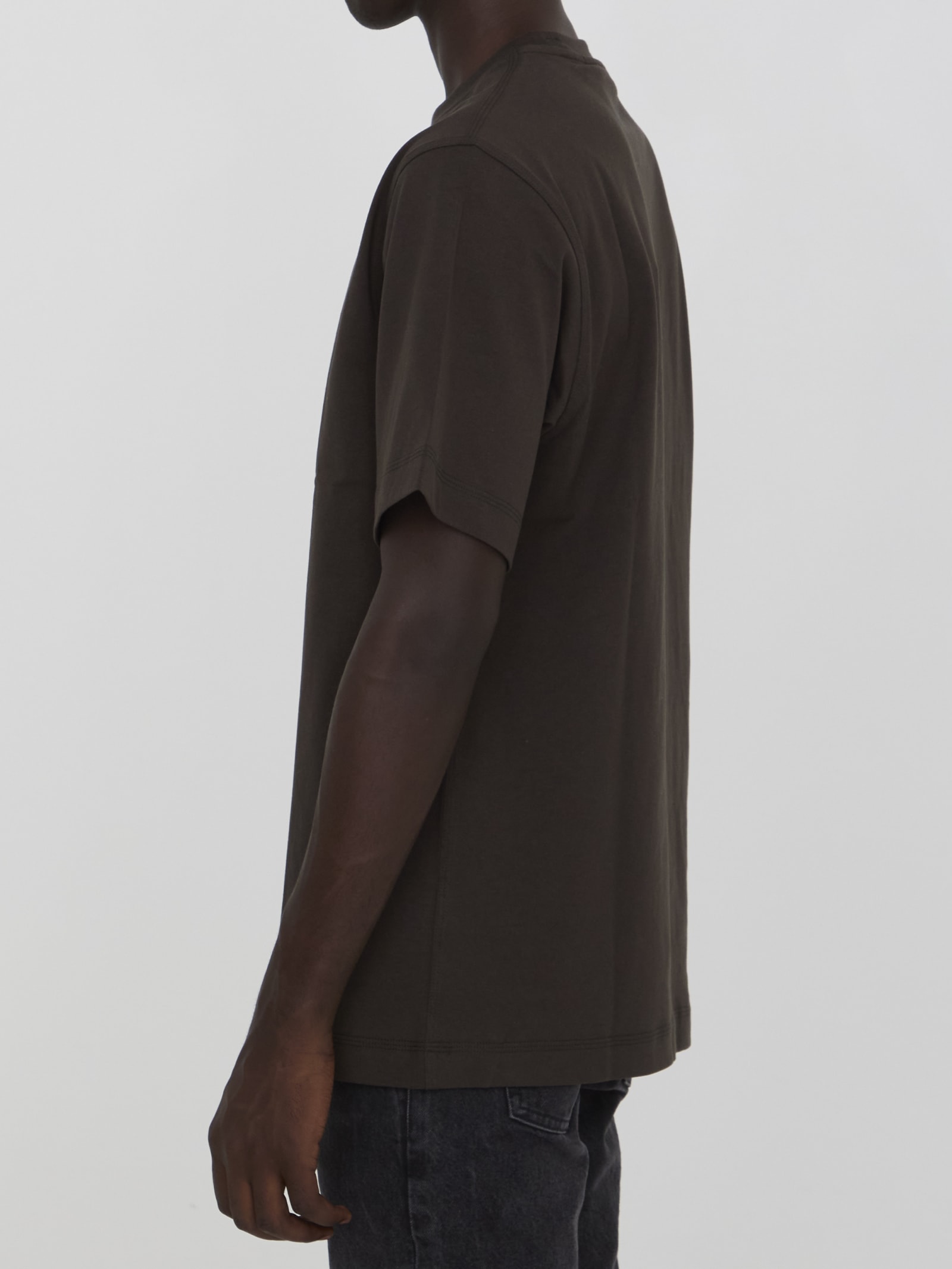 Shop Burberry Logo T-shirt In Brown