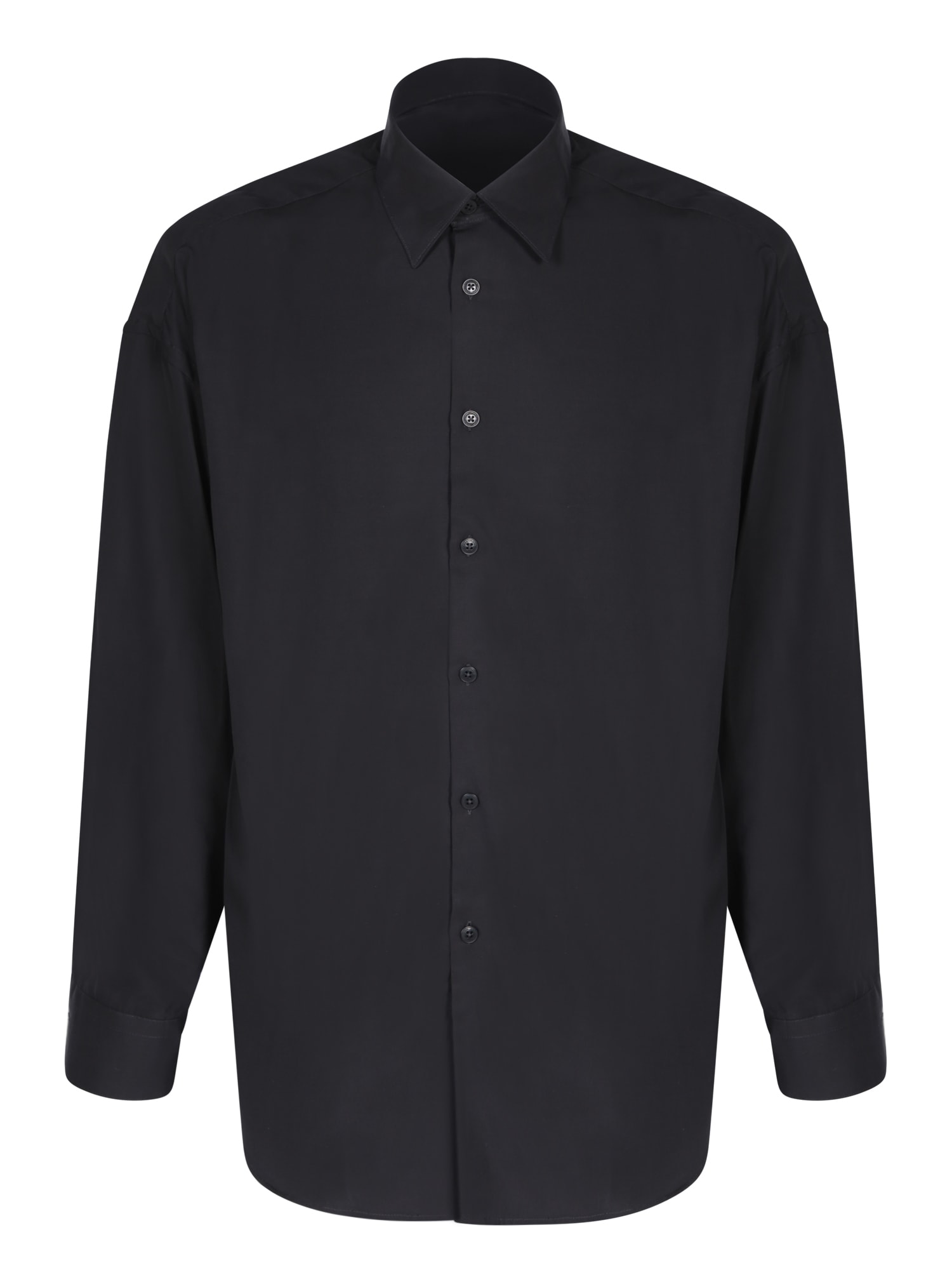 Shop Costumein Black Cotton Over Fit Shirt