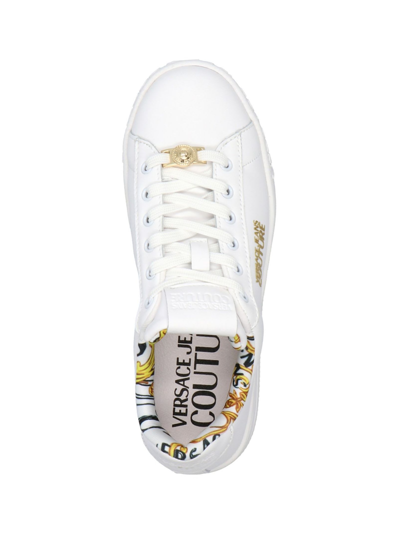 Versace Jeans Couture Court 88 Logo Couture Sneakers In White