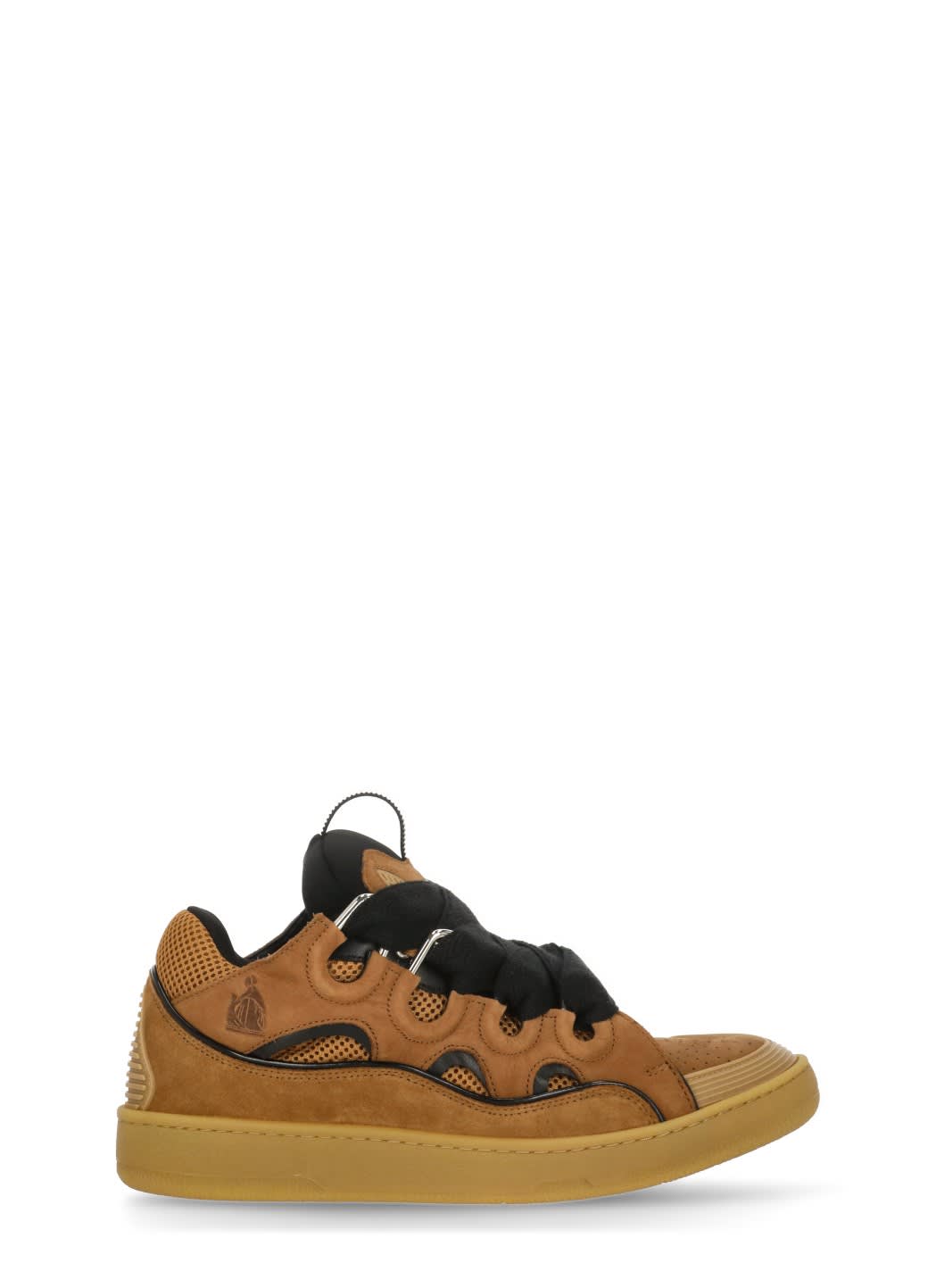 Lanvin Curb Sneakers In Brown