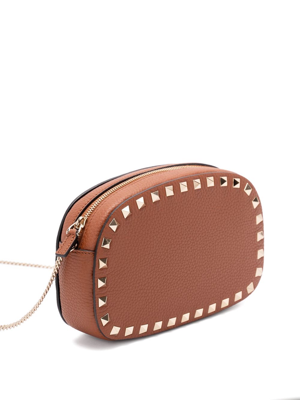 Valentino Garavani Rockstud Mini Shoulder Bag In Brown