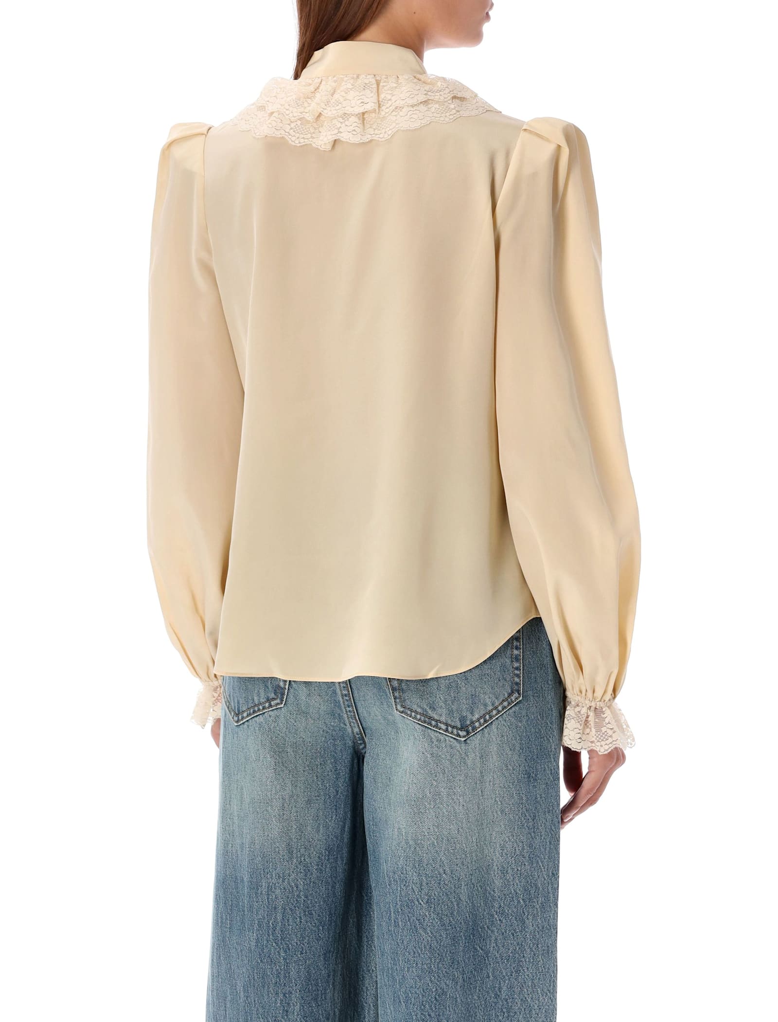 Shop Zimmermann Illustration Ruffle Blouse In Cream