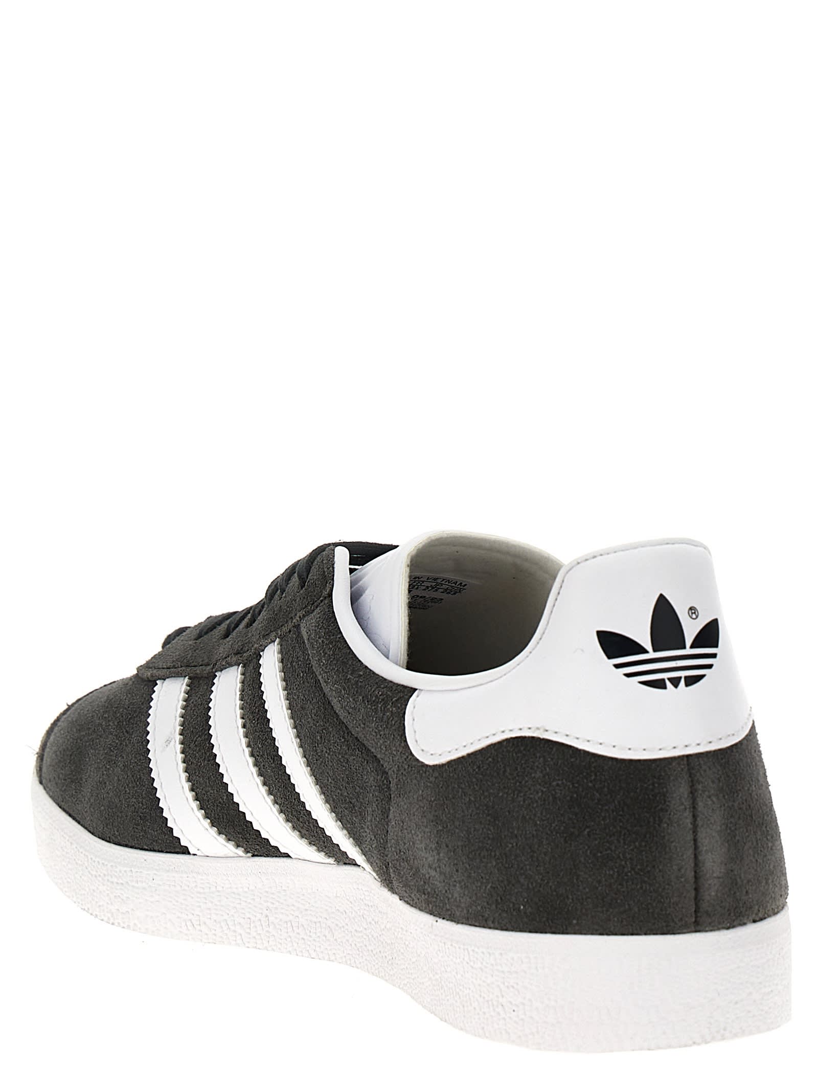 Adidas Originals Adidas Gazelle Bb5476 Men's Us 10.5 Black White Leather Low Top Sneakers Nr9420 In Gray