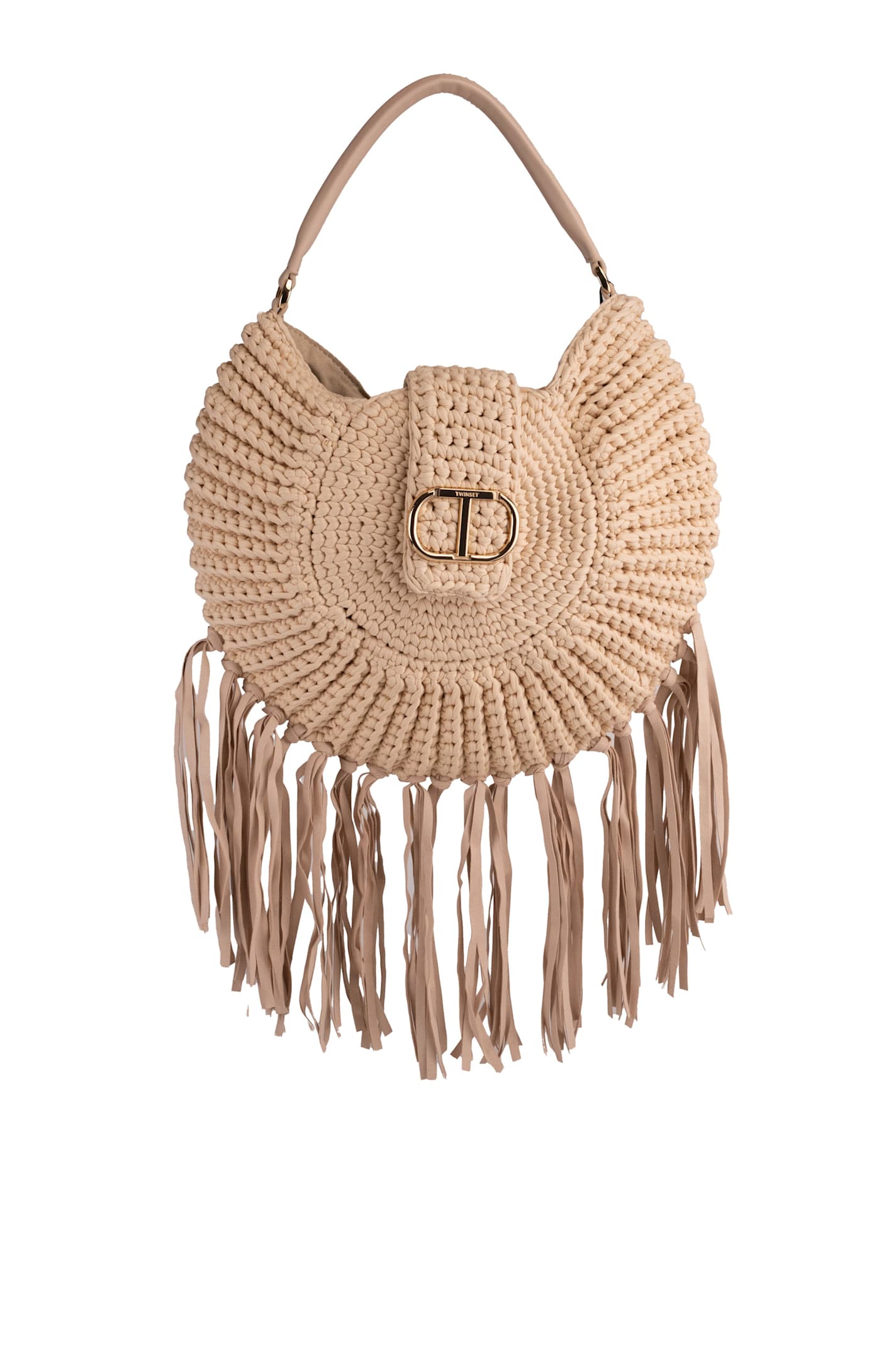 Hobo Shoulder Bag With Fringes