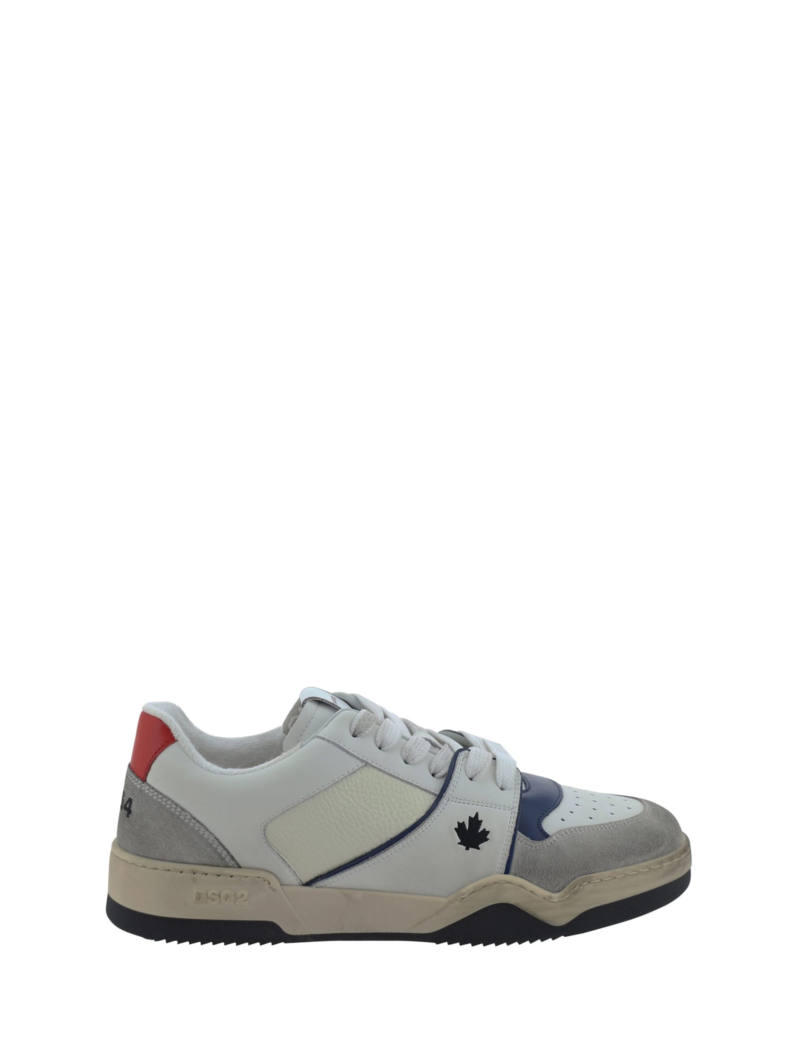 Shop Dsquared2 Sneakers In Bianco+blu+rosso