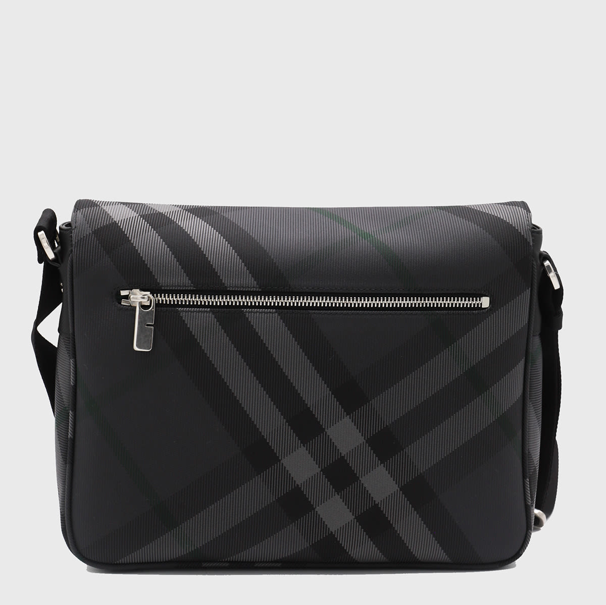 Shop Burberry Grey Crossbody Bag In Charcoal