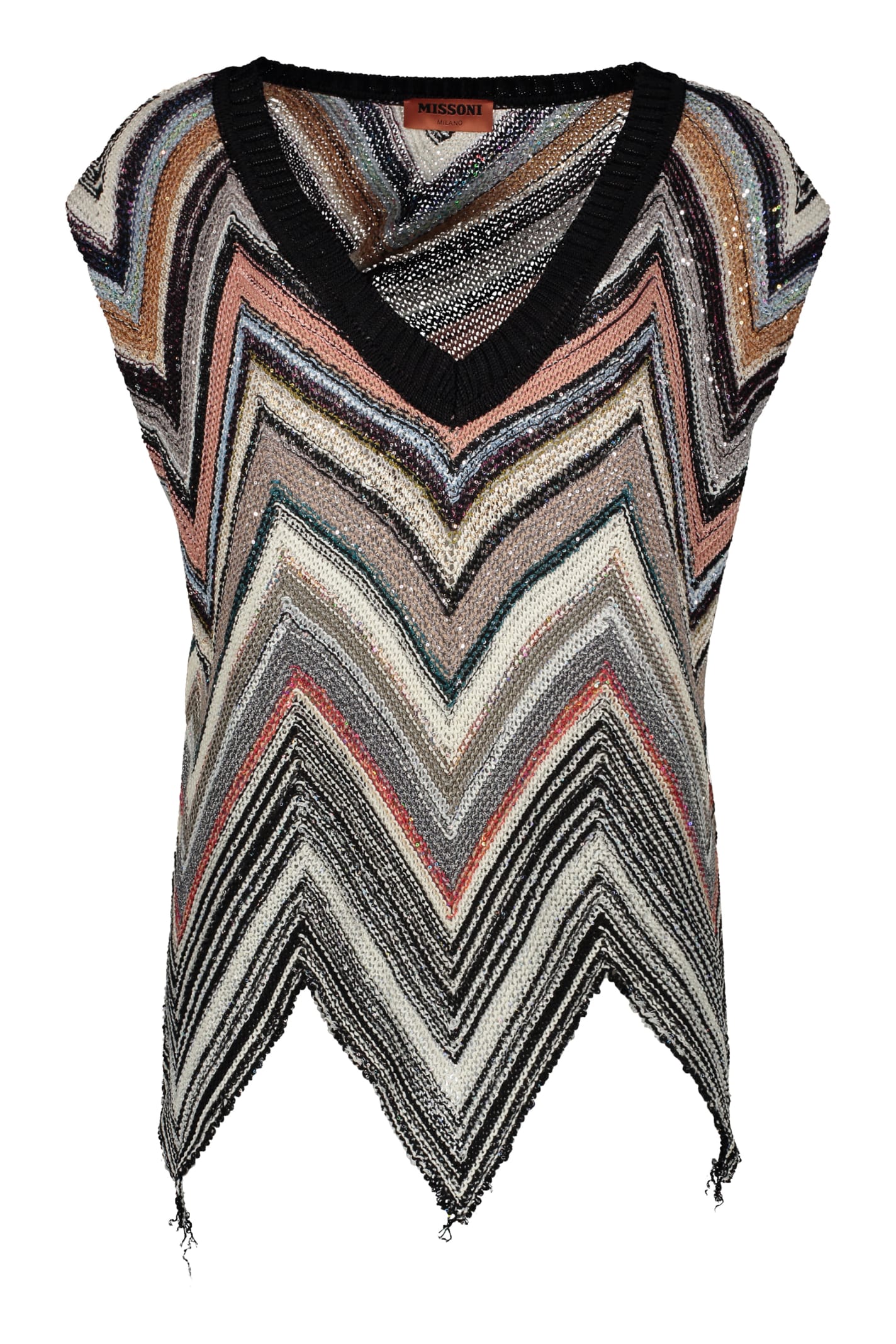 Missoni Knitted Vest In Multicolor