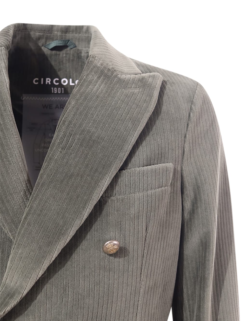 Shop Circolo 1901 Double-breasted Circolo Jacket In Verde Scuro