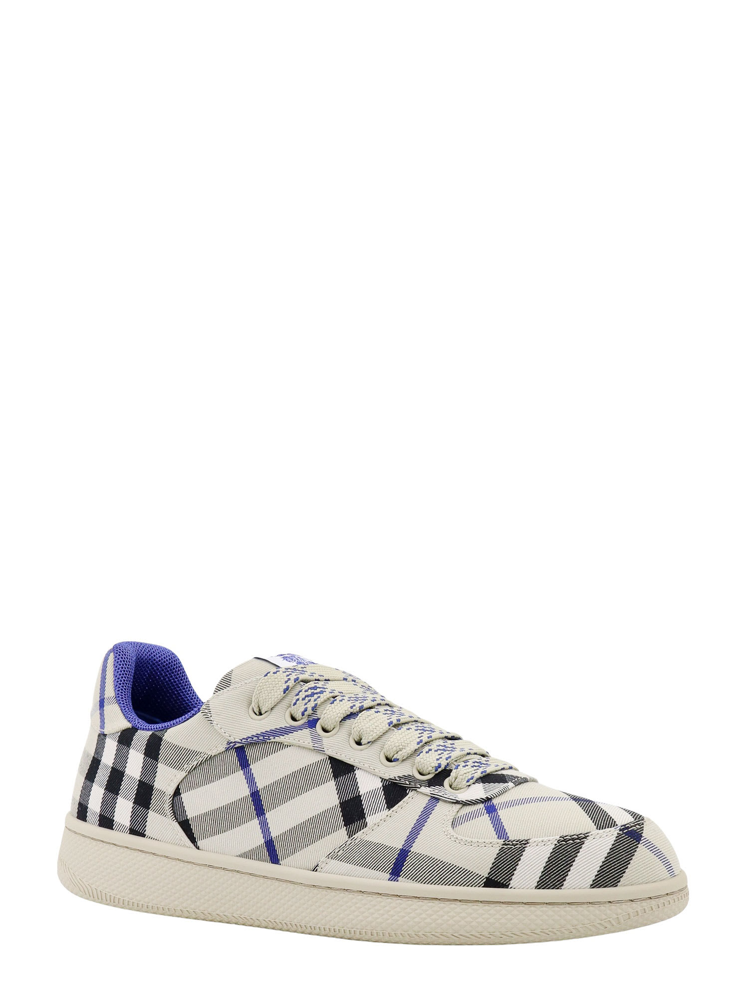 Burberry Checkered Print Low-top Sneakers In Beige