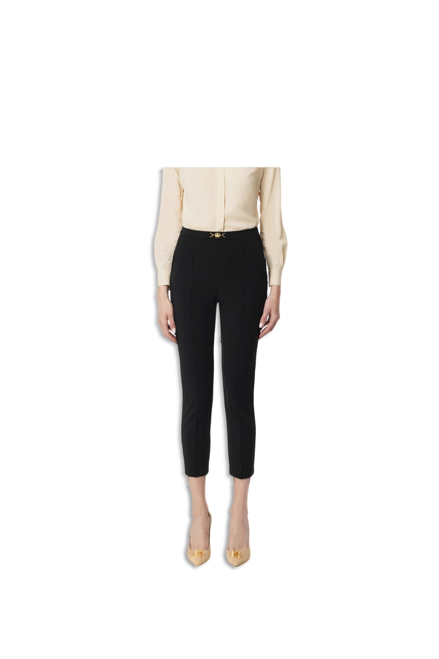 Shop Elisabetta Franchi Pants In Black