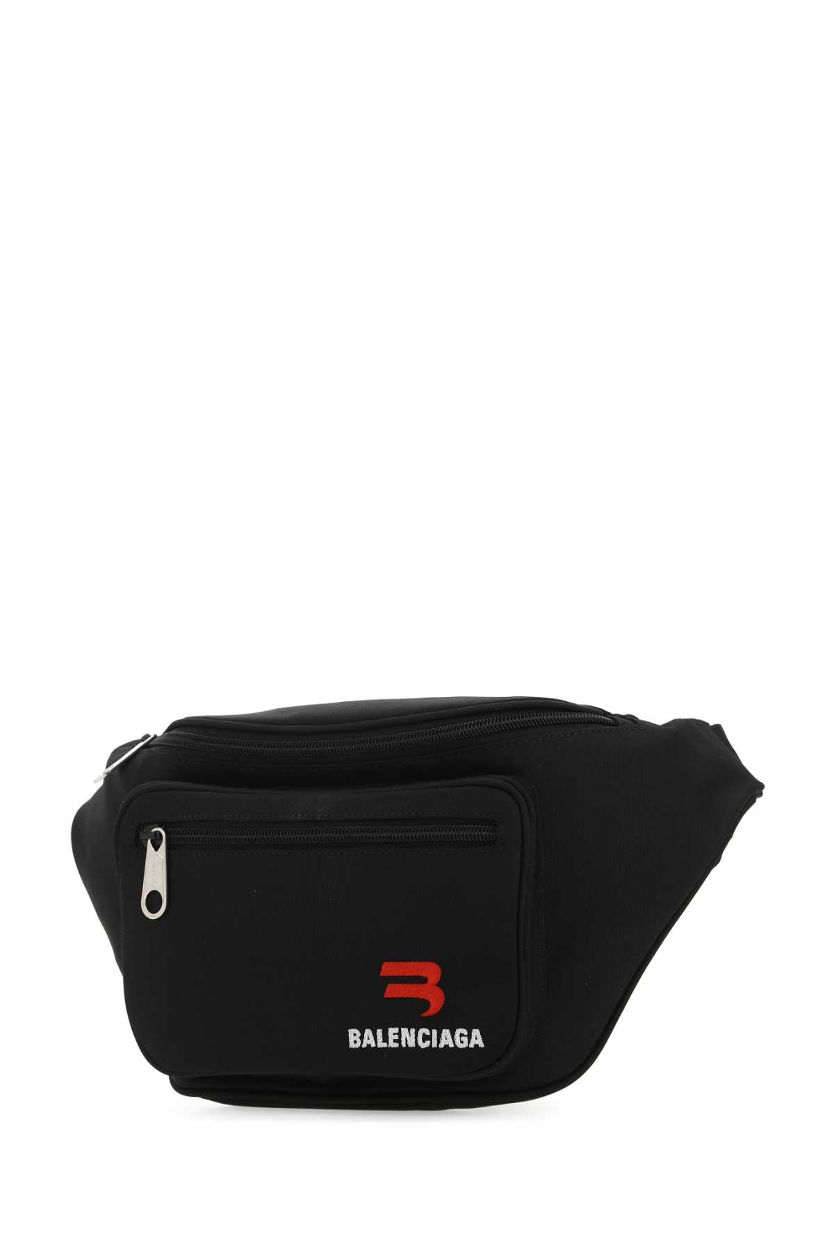 Shop Balenciaga Black Nylon Medium Explorer Belt Bag In 1000