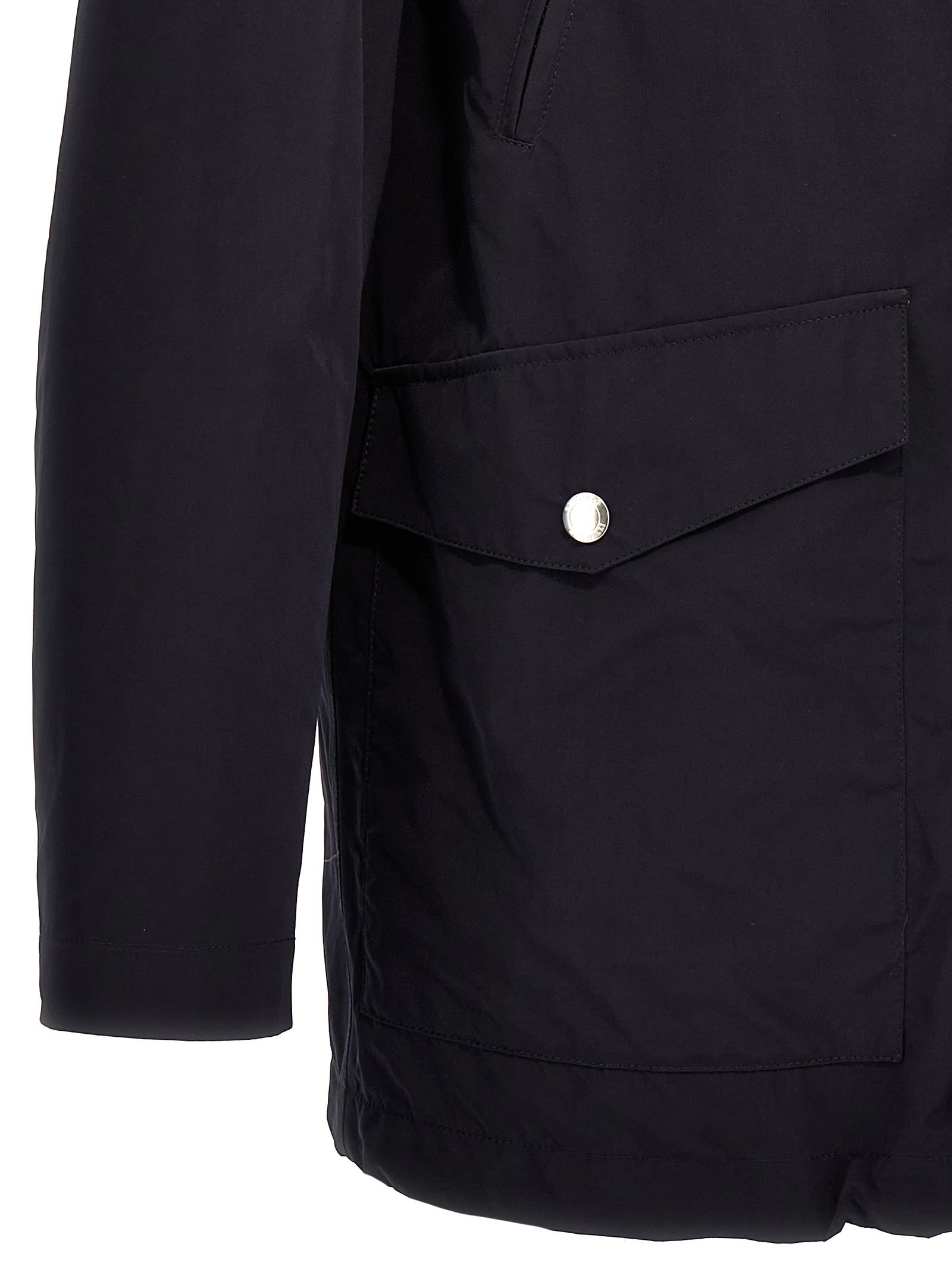 Shop Brunello Cucinelli Water Resistant Hooded Jacket In Blue